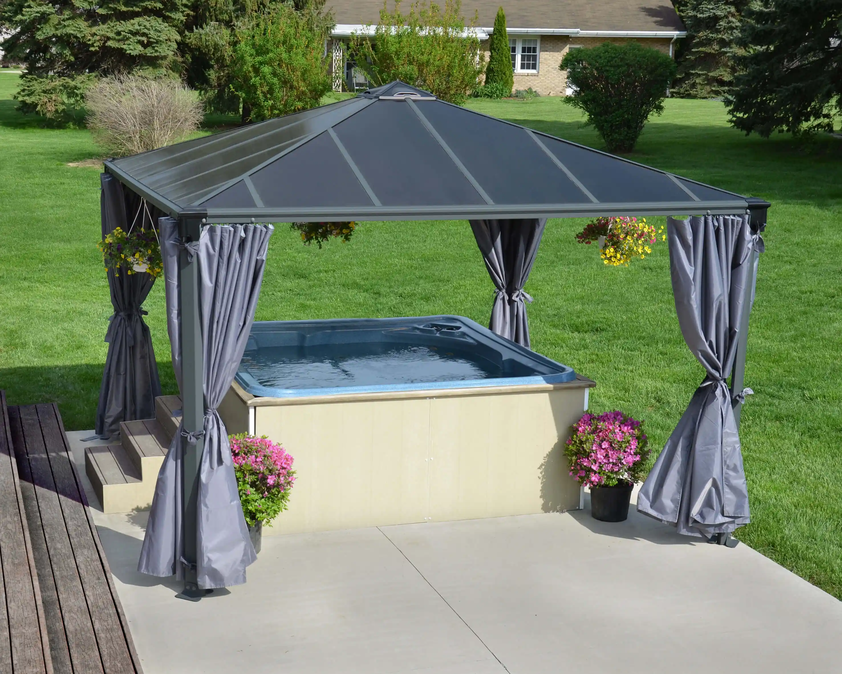 Canopia Palermo 360X360 cm tuinpaviljoen Donkergrijs Brons-7290103123604 Canopia Palermo 360X360 cm tuinpaviljoen Donkergrijs Brons