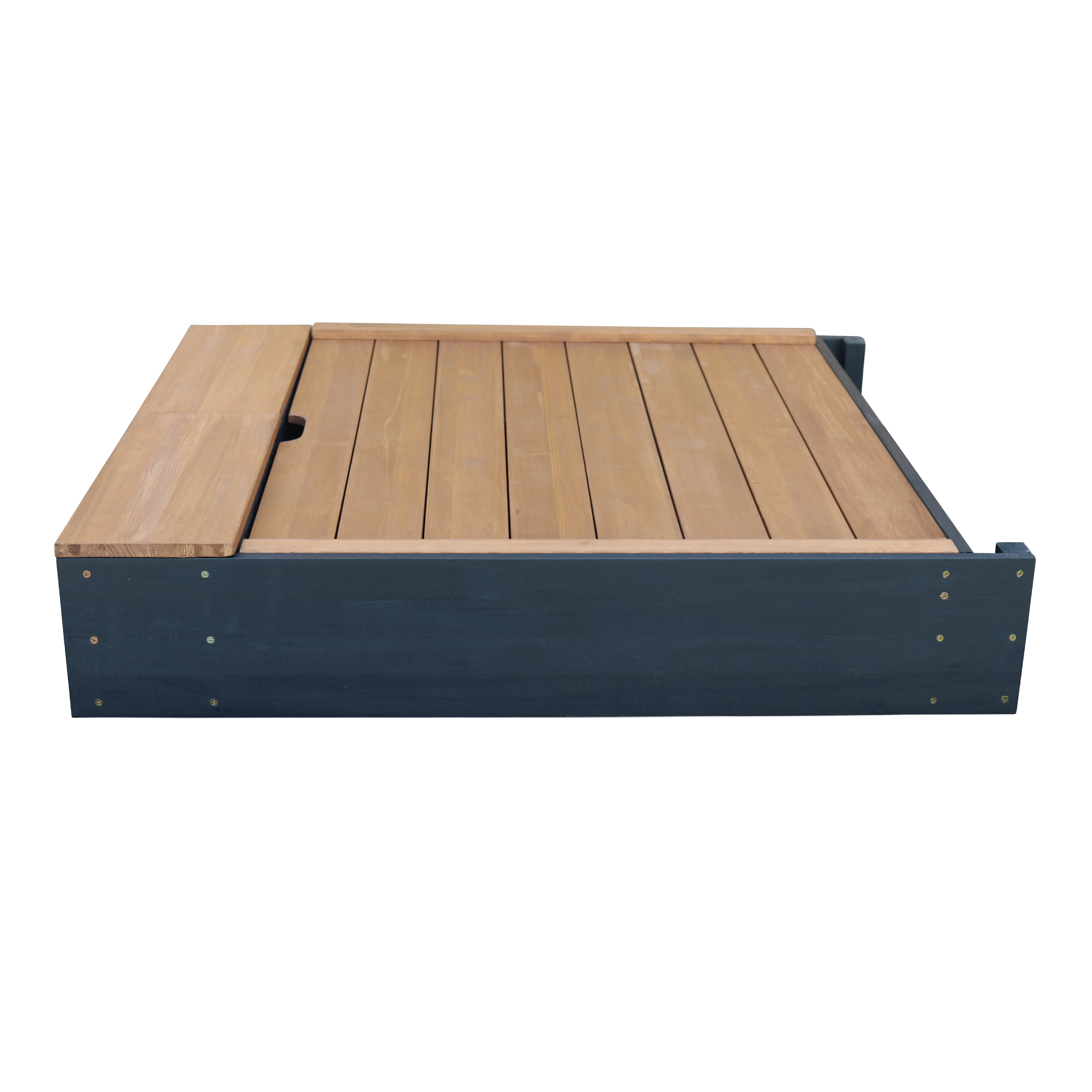 AXI Mandy Sandbox with Storage and Lid - 100 x 90 cm - Anthracite/Brown