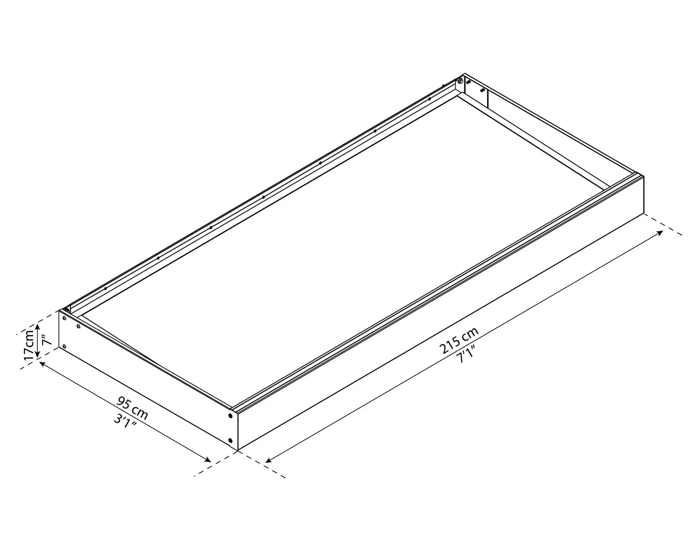 Canopia Sophia 215X95 cm Marquise de porte Grise 