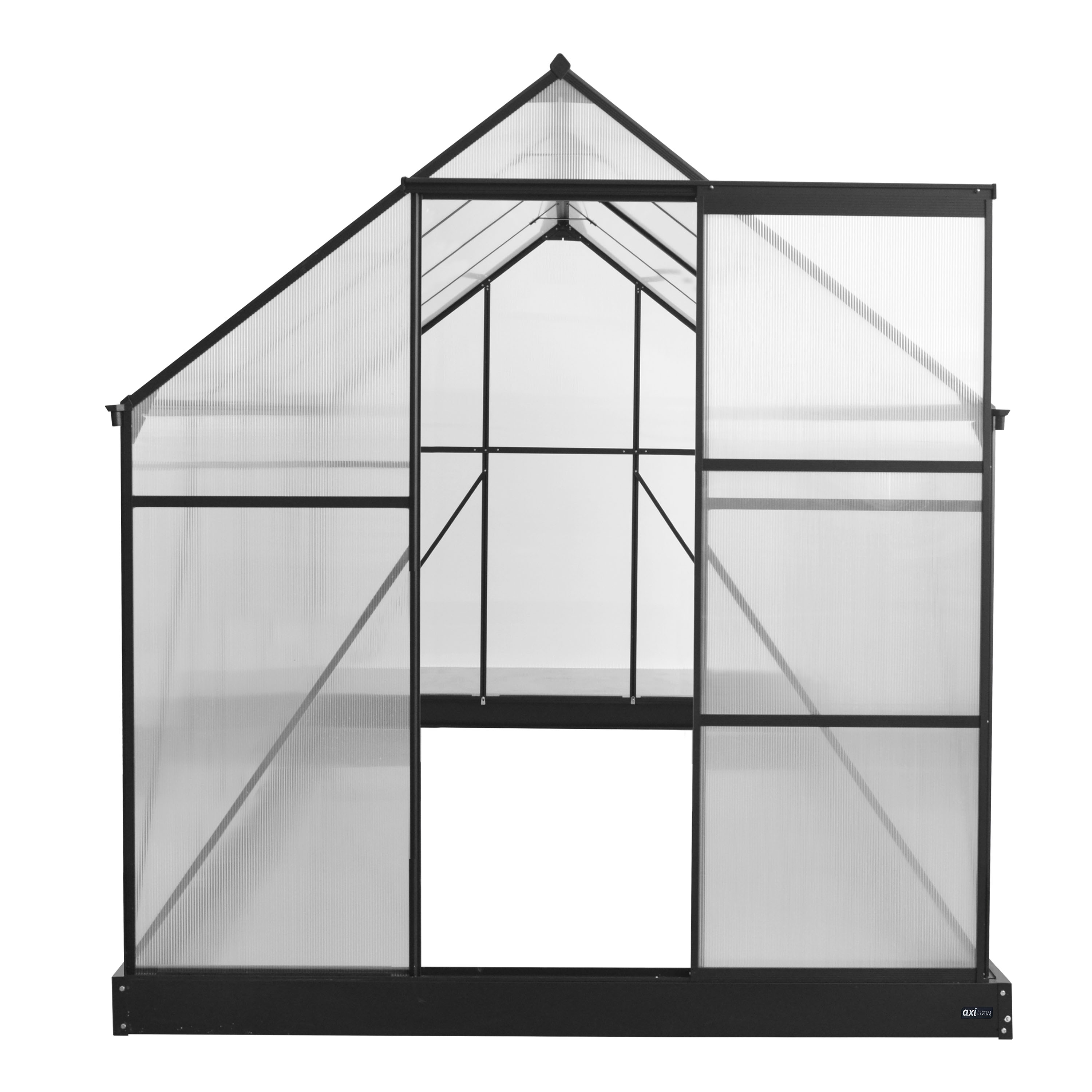 AXI Simon Greenhouse Polycarbonate - Black 310x190x207 cm
