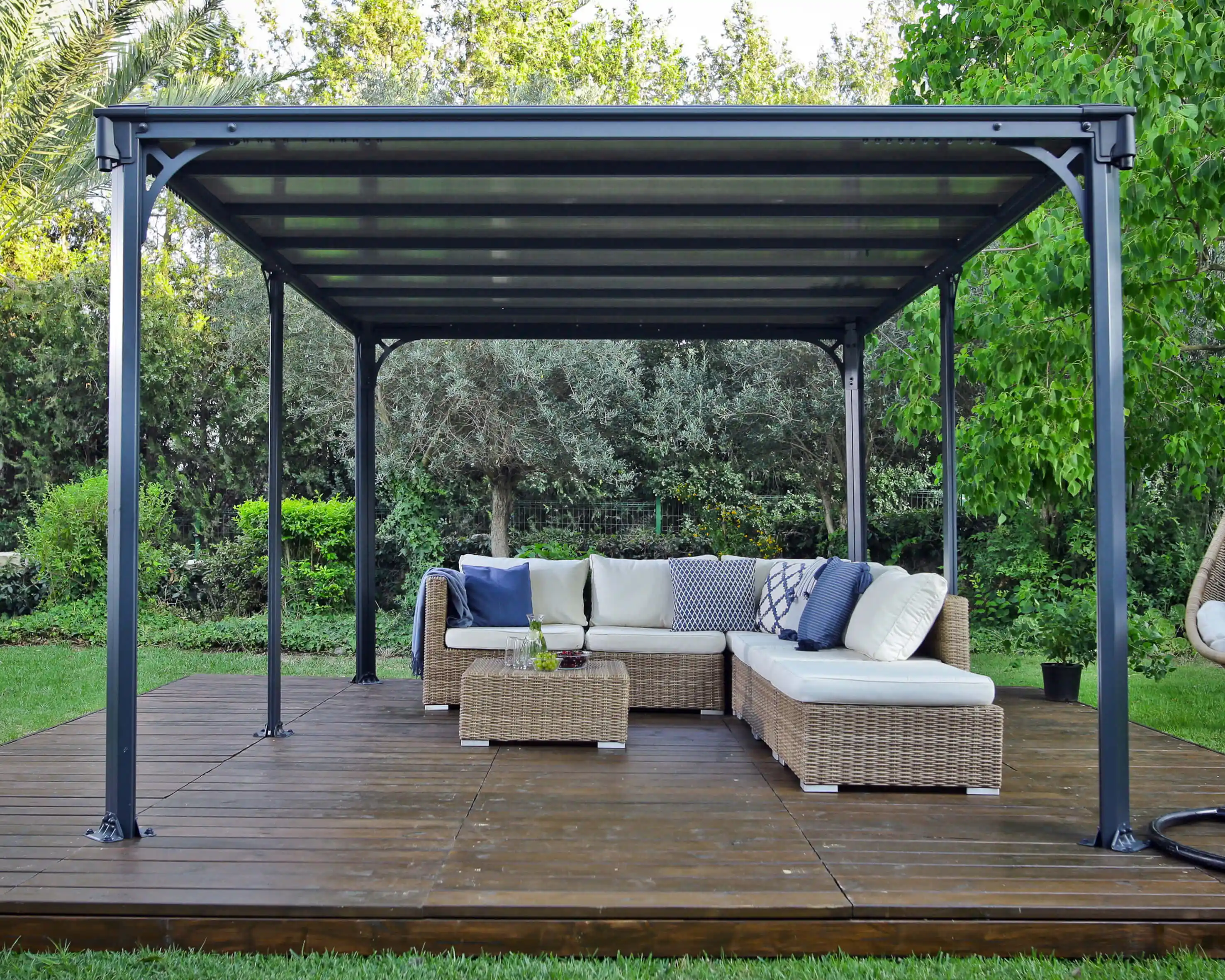 Canopia Milano 426X309 cm Pergola Grise foncé/Bronze Canopia Milano 426X309 cm Pergola Grise foncé/Bronze