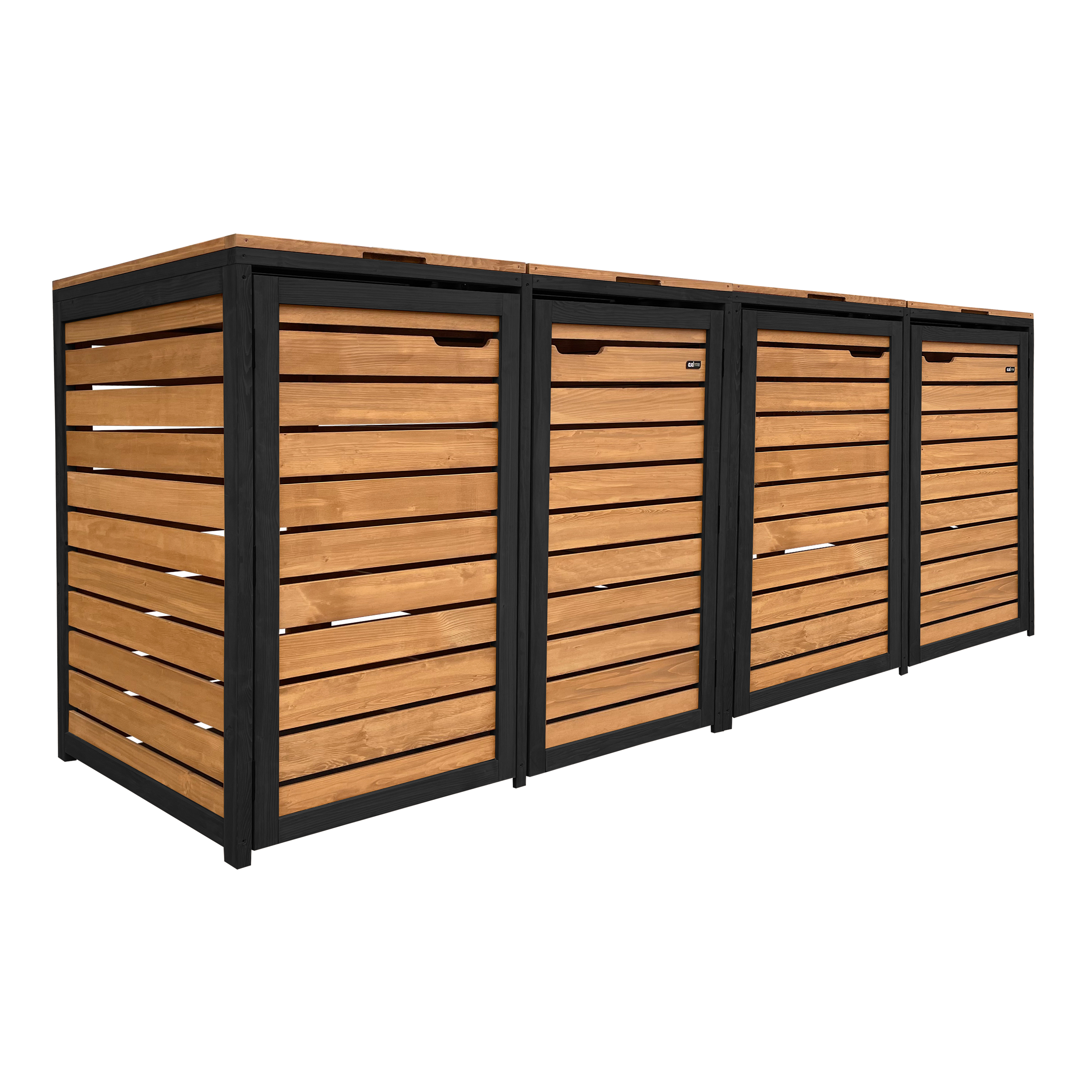 AXI Lex Wooden Bin Storage Brown/Black - 4 bins