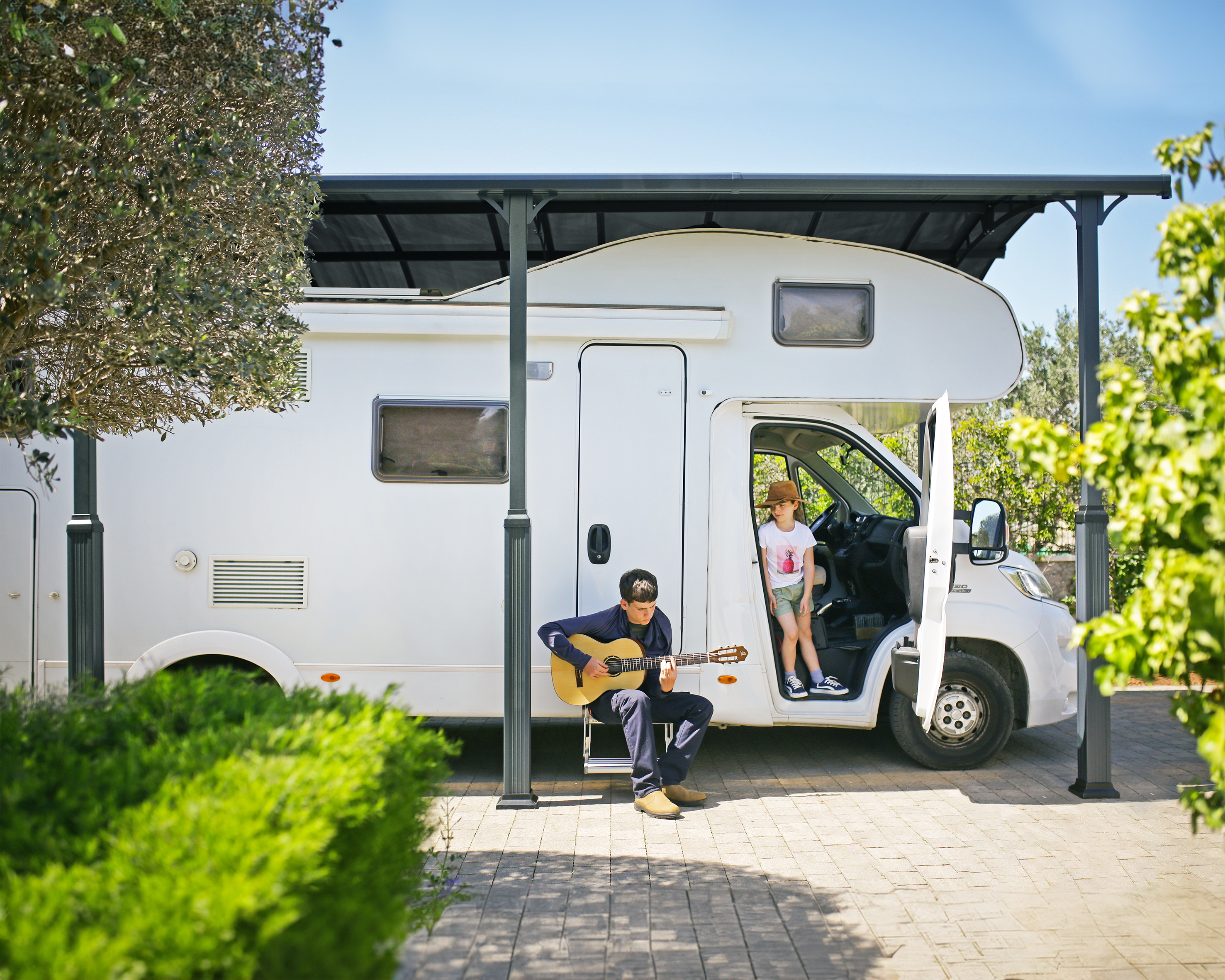 Canopia Alpine 1077X360X307 cm RV Carport en Boothuis Donkergrijs Brons-7290108601145 Canopia Alpine 1077X360X307 cm RV Carport en Boothuis Donkergrijs Brons