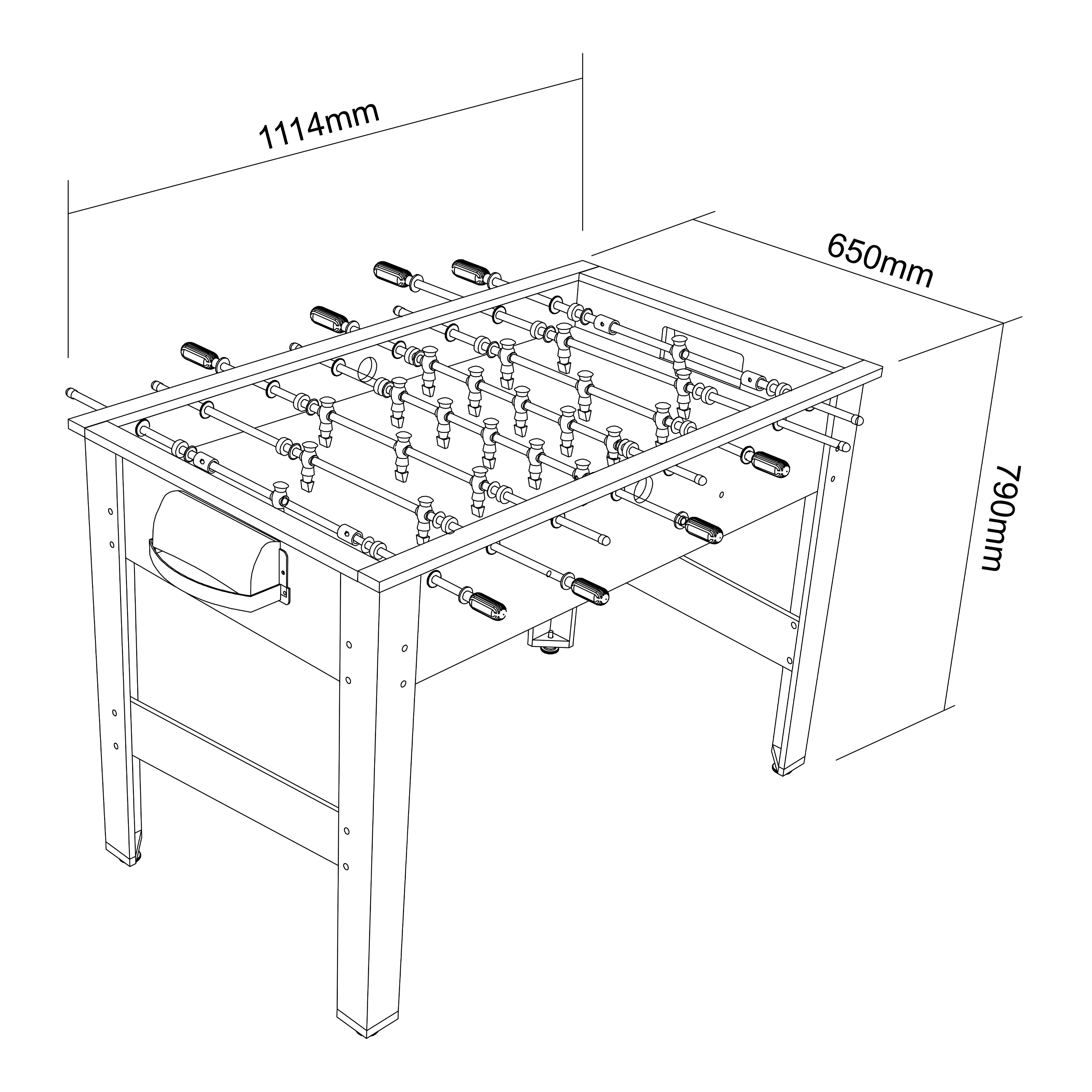 Cougar Spin Kick Football Table Oak/Black