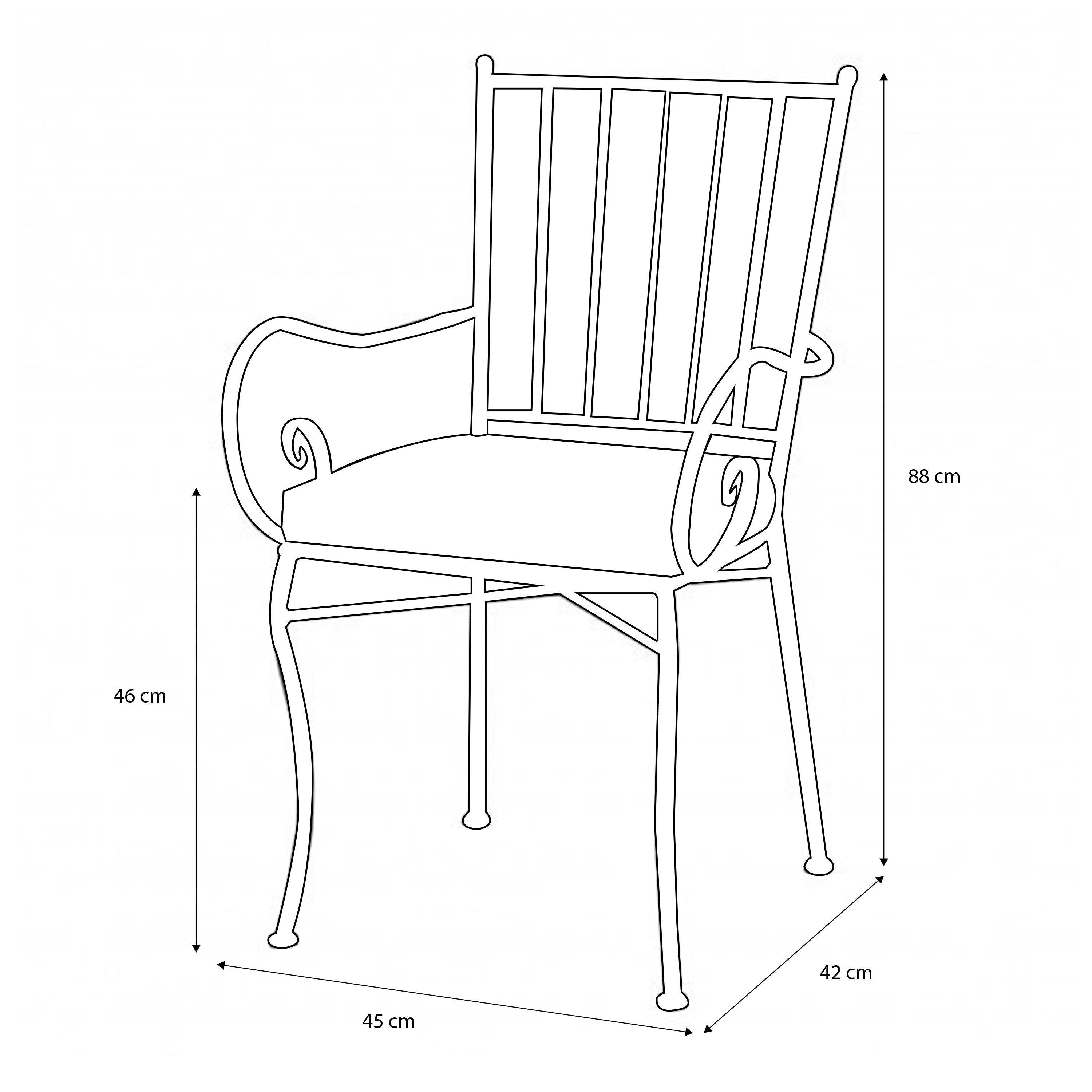 AXI Leonie 5-pièce Chaises et Table Bistrot Mosaïque Rouge/Blanc