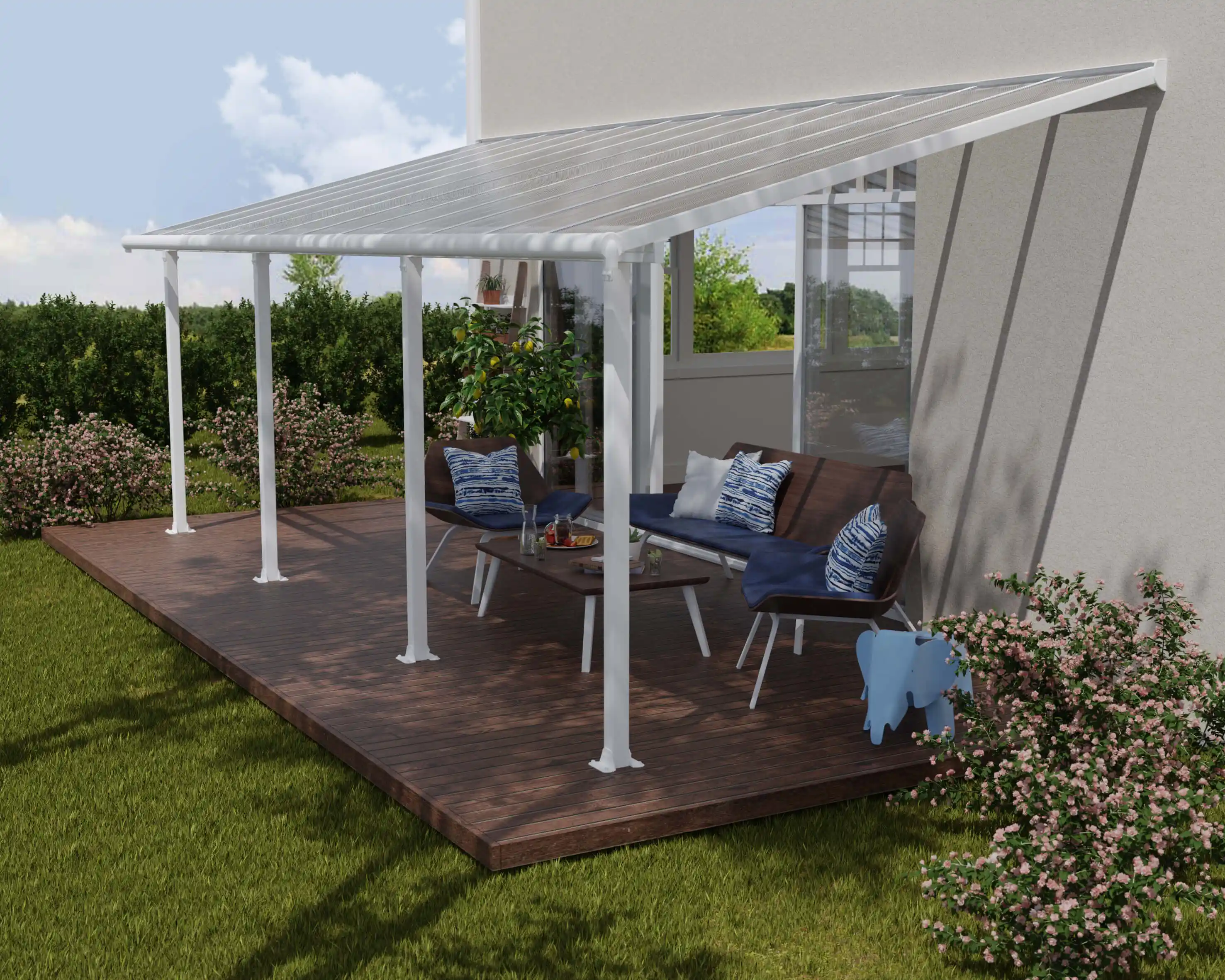 Canopia Olympia 739X294 cm Terrasoverkapping Wit Helder