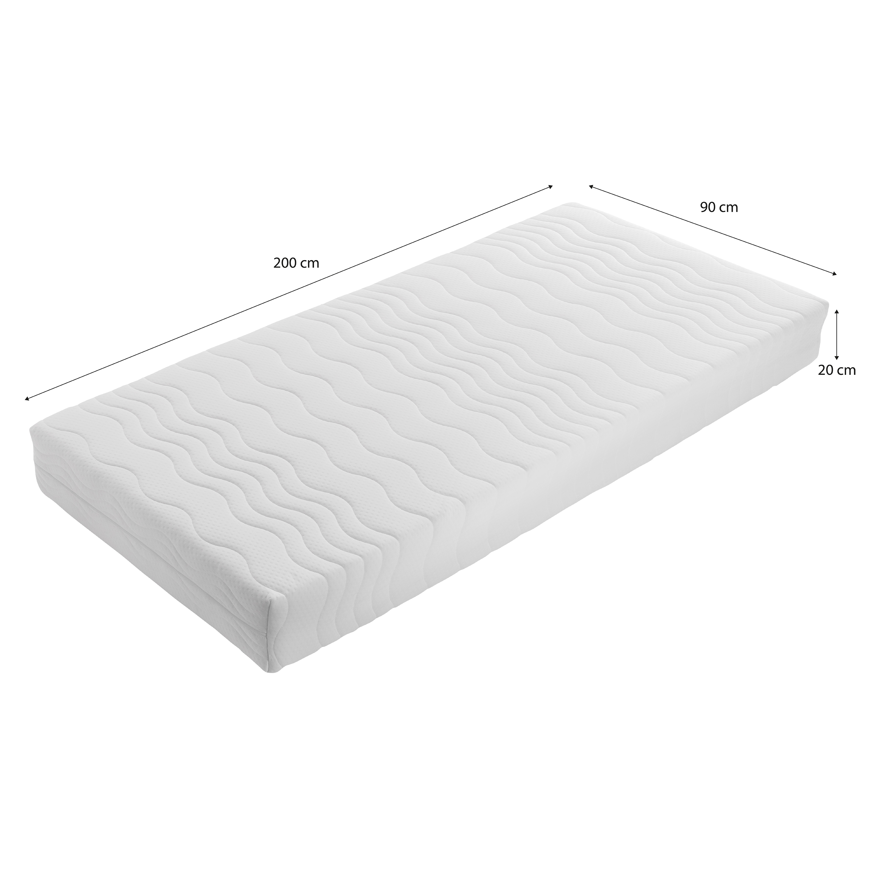 Sunny Spring Deluxe Pocket Spring Mattress 90 x 200 x 20 cm-8720365069260 Sunny Spring Deluxe Pocket Spring Mattress 90 x 200 x 20 cm