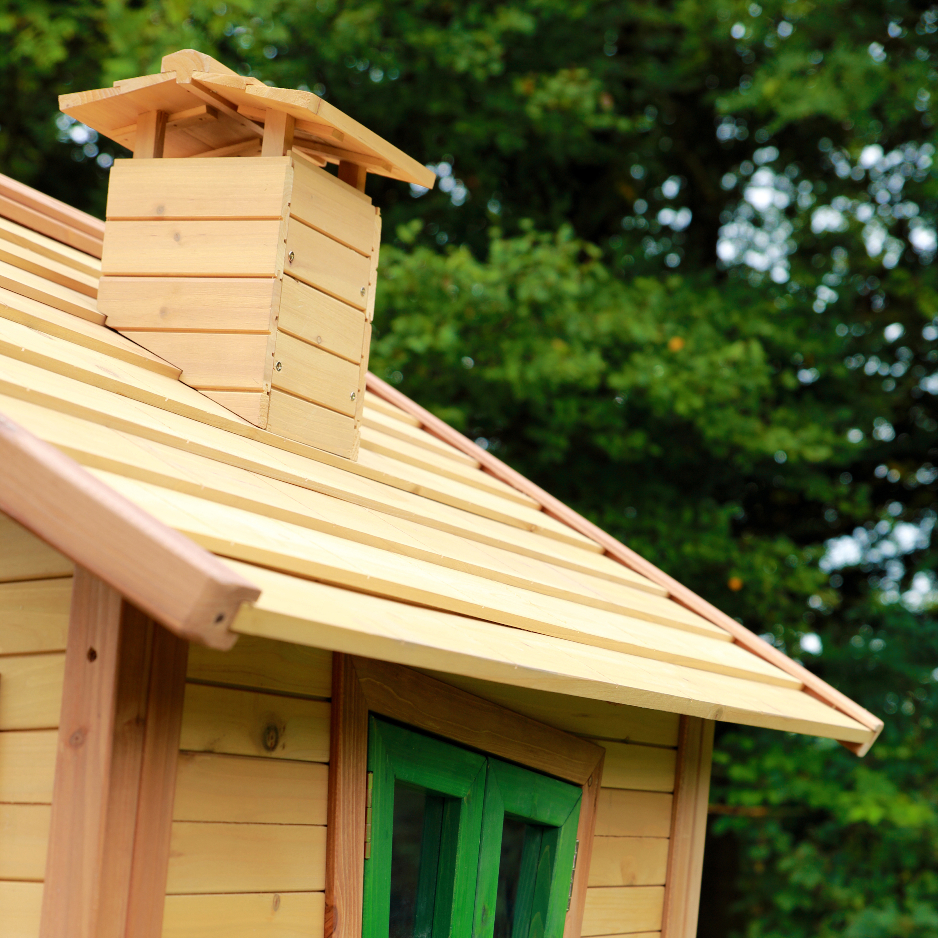 AXI Robin Playhouse Brown/Green - Grey Slide