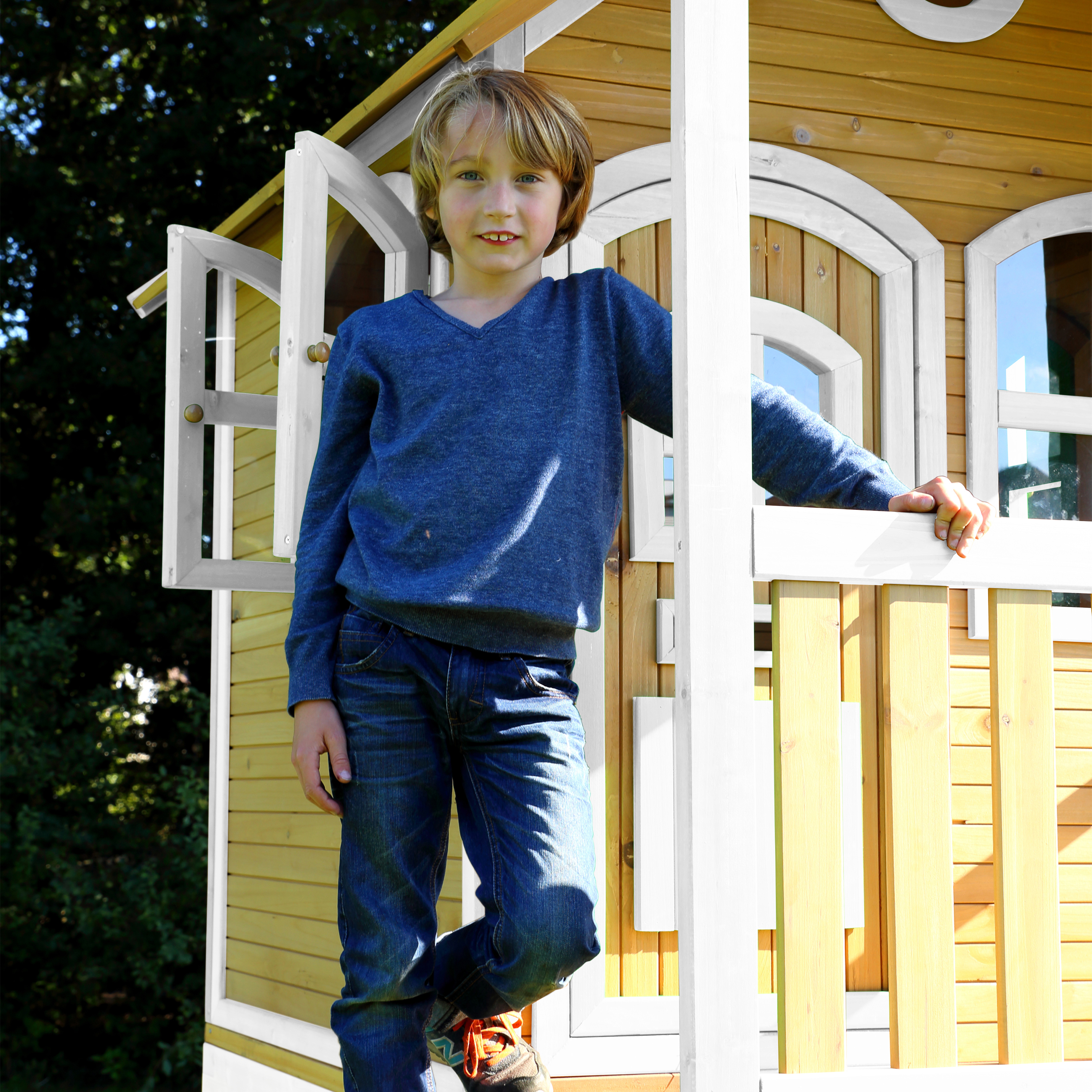 AXI Stef Playhouse Brown/White - White Slide-8717973932970 AXI Stef Playhouse Brown/White - White Slide