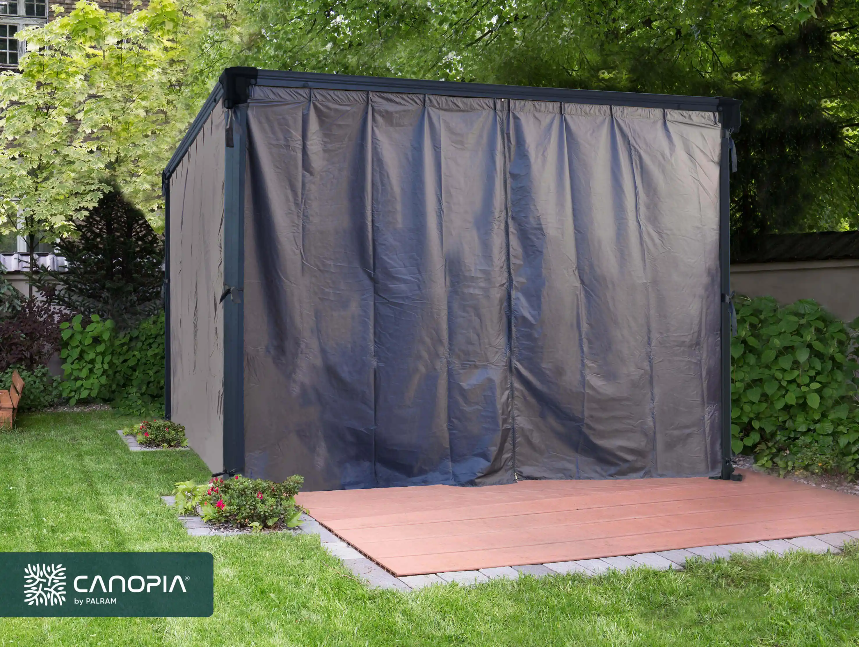 Canopia Gordijnset voor tuinpaviljoen 3X3.6 Donkergrijs-7290108130744 Canopia Gordijnset voor tuinpaviljoen 3X3.6 Donkergrijs