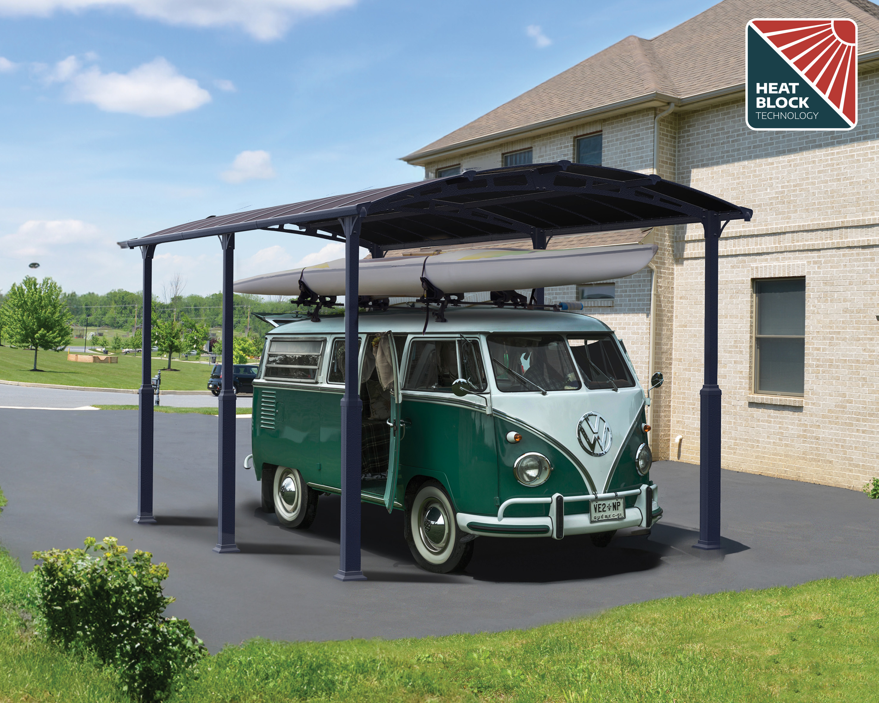 Canopia Alpine 507X360X307 cm RV Carport en Boothuis Donkergrijs Brons-7290108601114 Canopia Alpine 507X360X307 cm RV Carport en Boothuis Donkergrijs Brons
