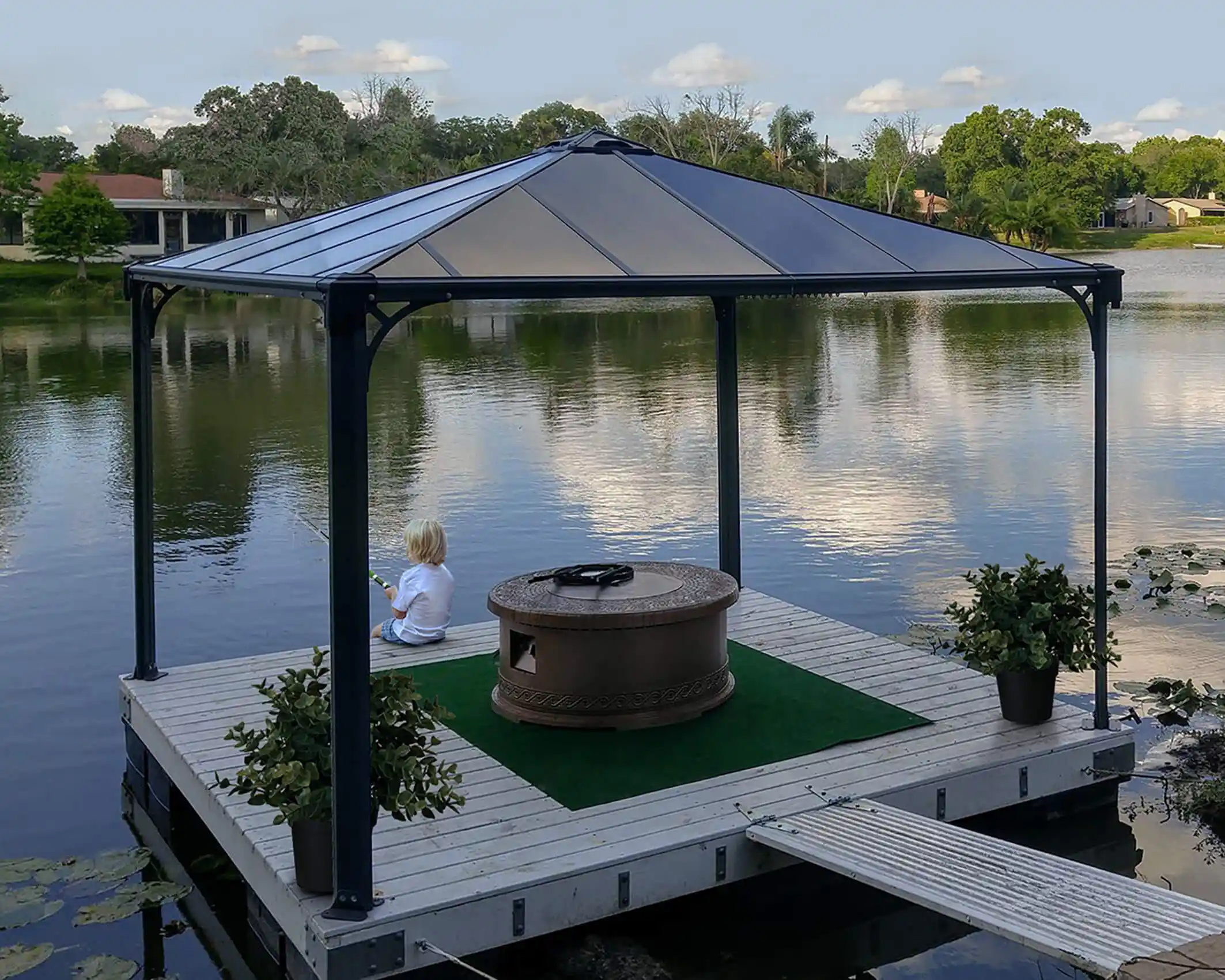 Canopia Palermo 360X360 cm tuinpaviljoen Donkergrijs Brons-7290103123604 Canopia Palermo 360X360 cm tuinpaviljoen Donkergrijs Brons