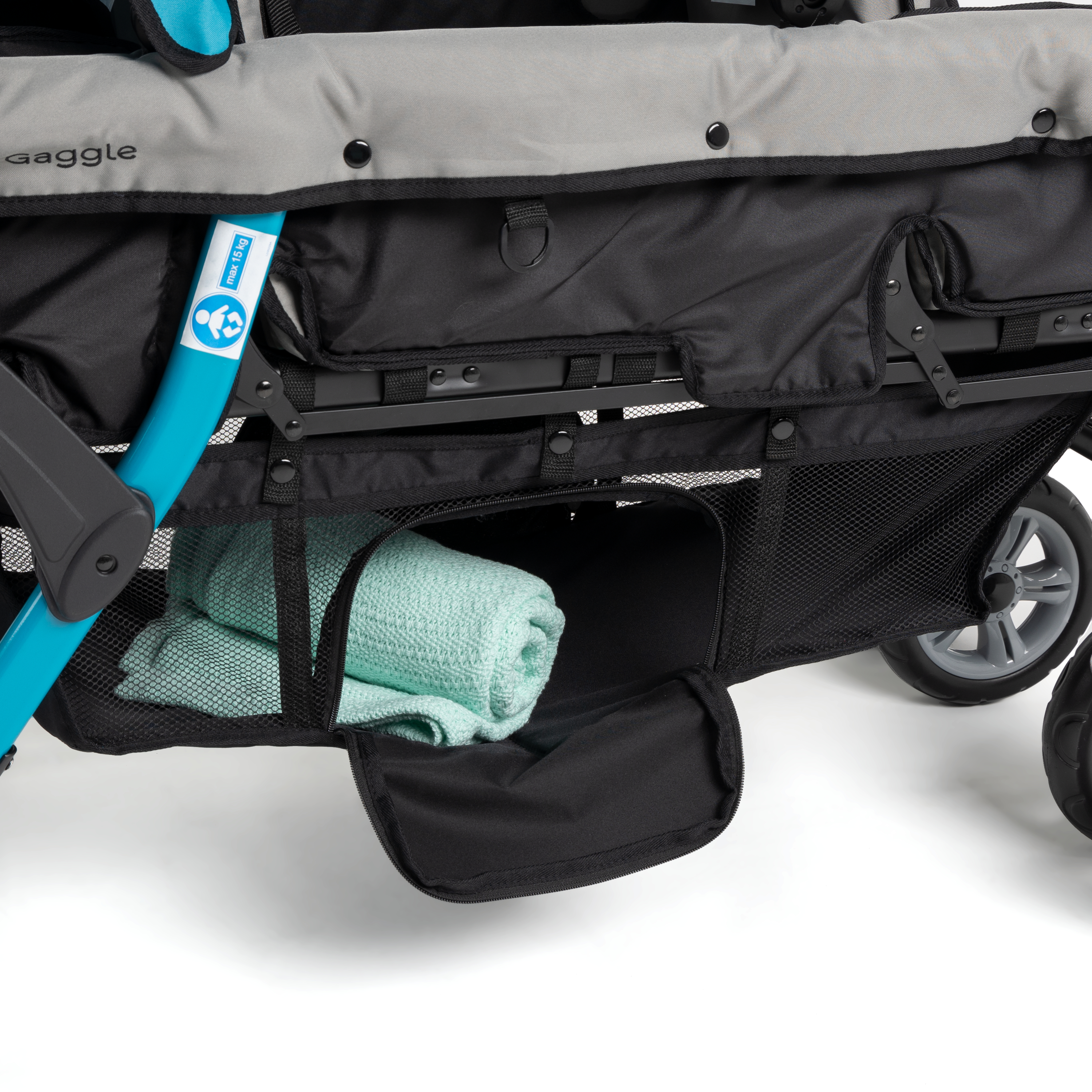 Gaggle Compass Stroller for 3 Children - Turquoise