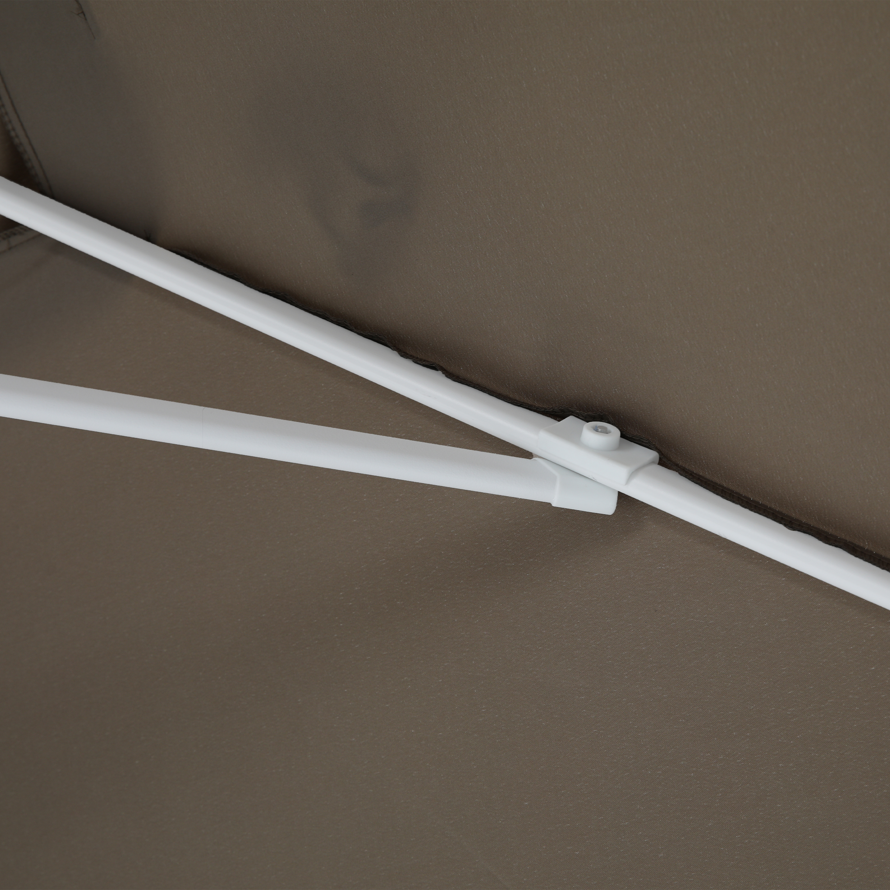 AXI Coco Parasol déporté 200x300cm blanc/taupe 