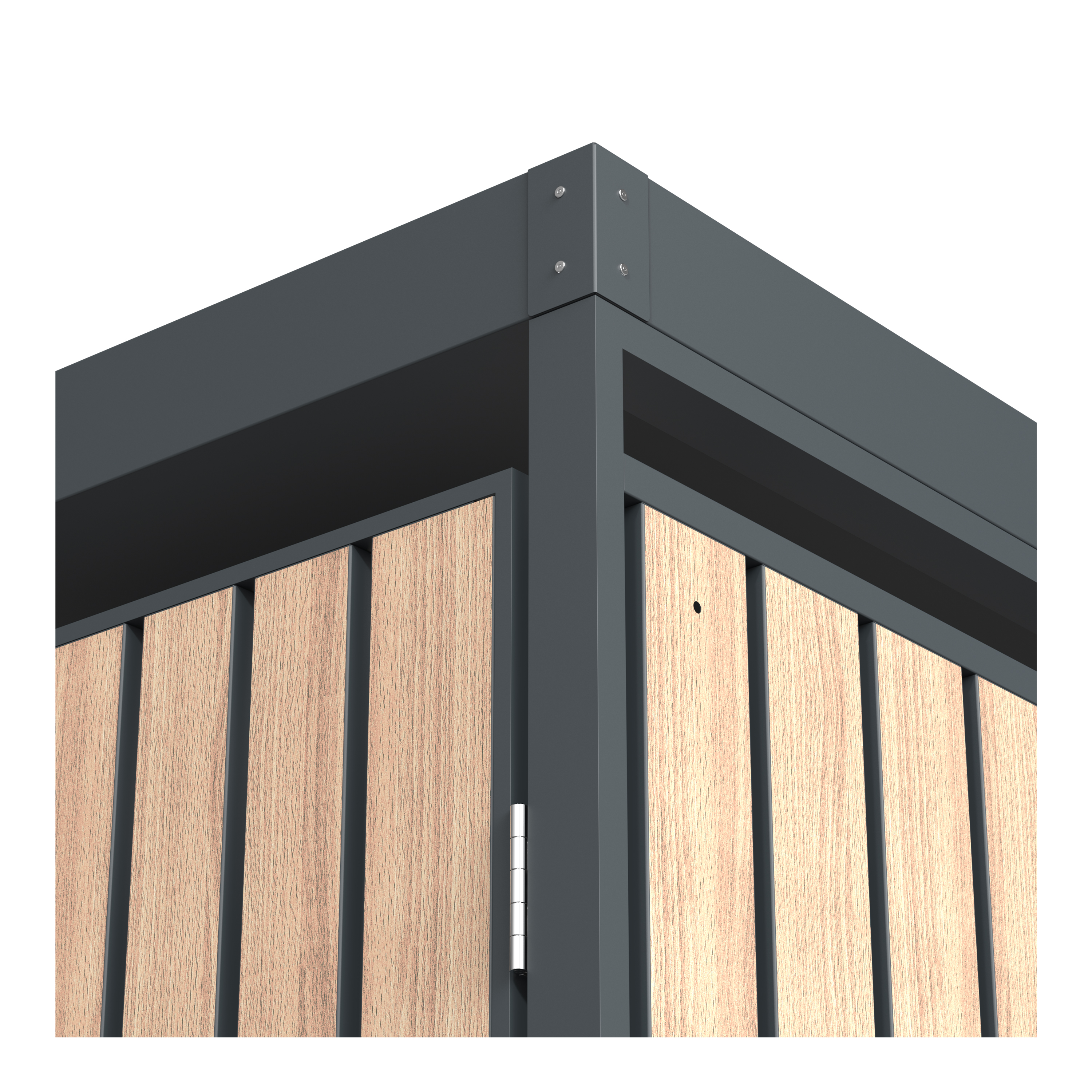 AXI Leon Metal Garbage Bin Shed with Planter - 1 Garbage Bin