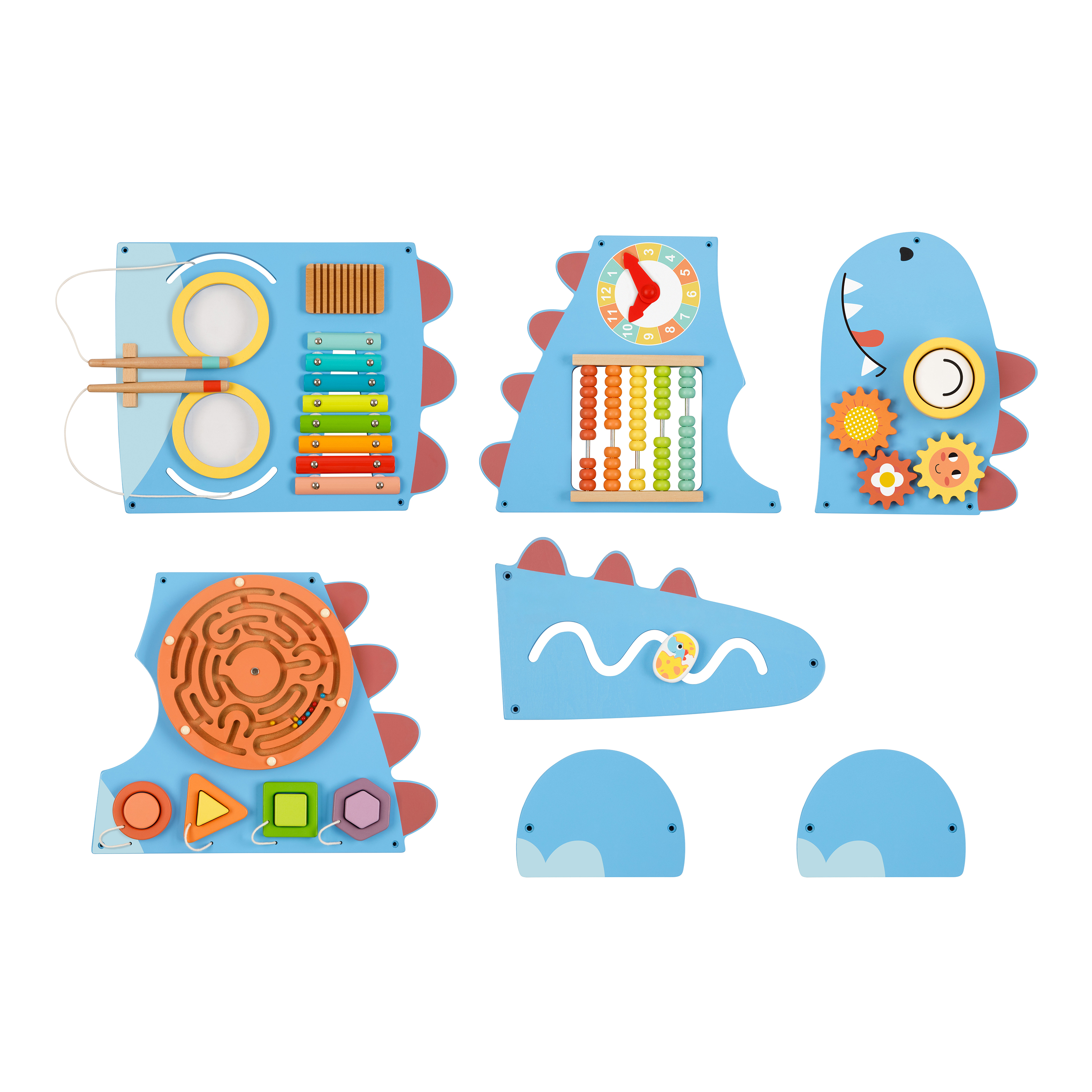 Tooky Toy Wooden Activity Panel Dinosaur