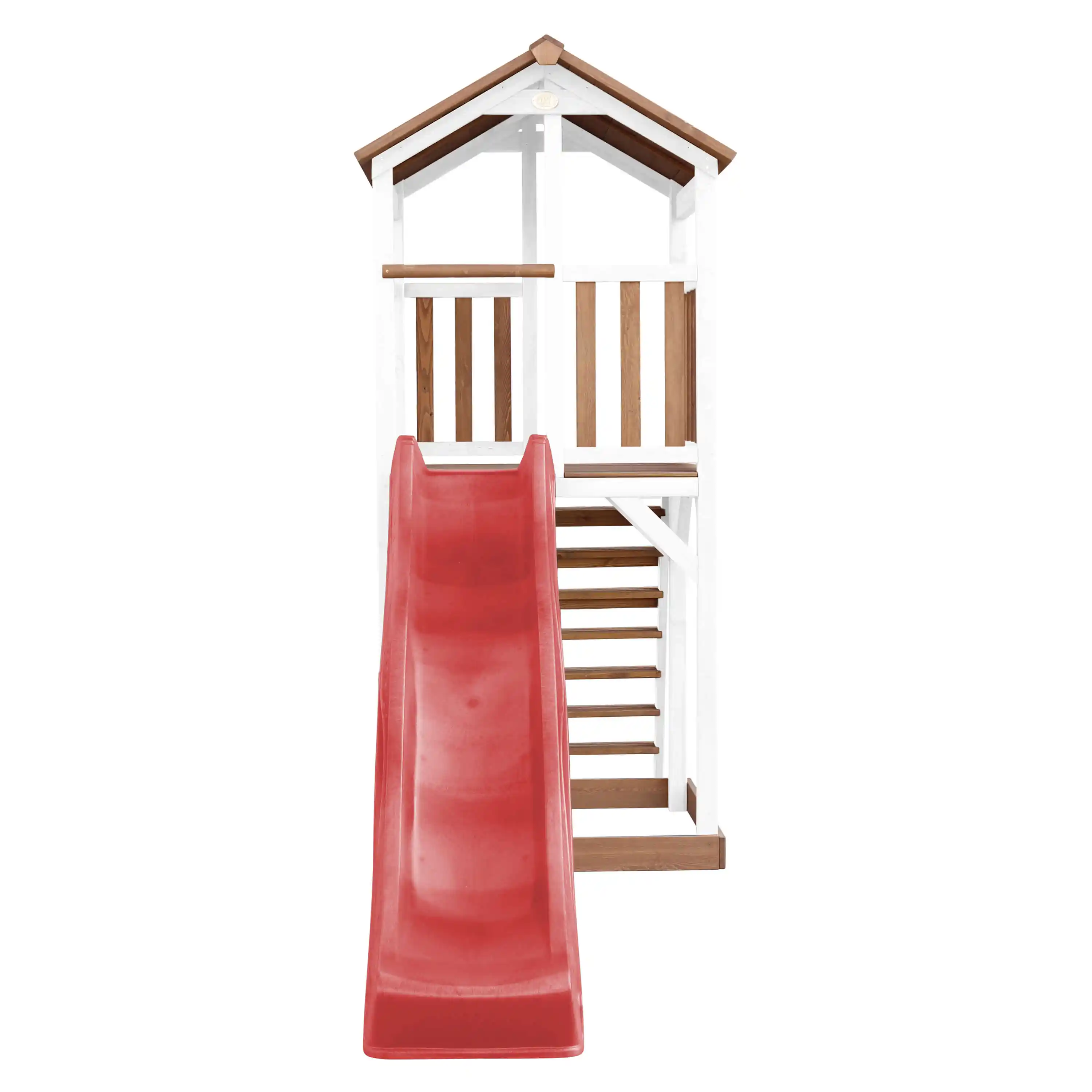 AXI Beach Tower Speeltoren Bruin/wit - Rode Glijbaan