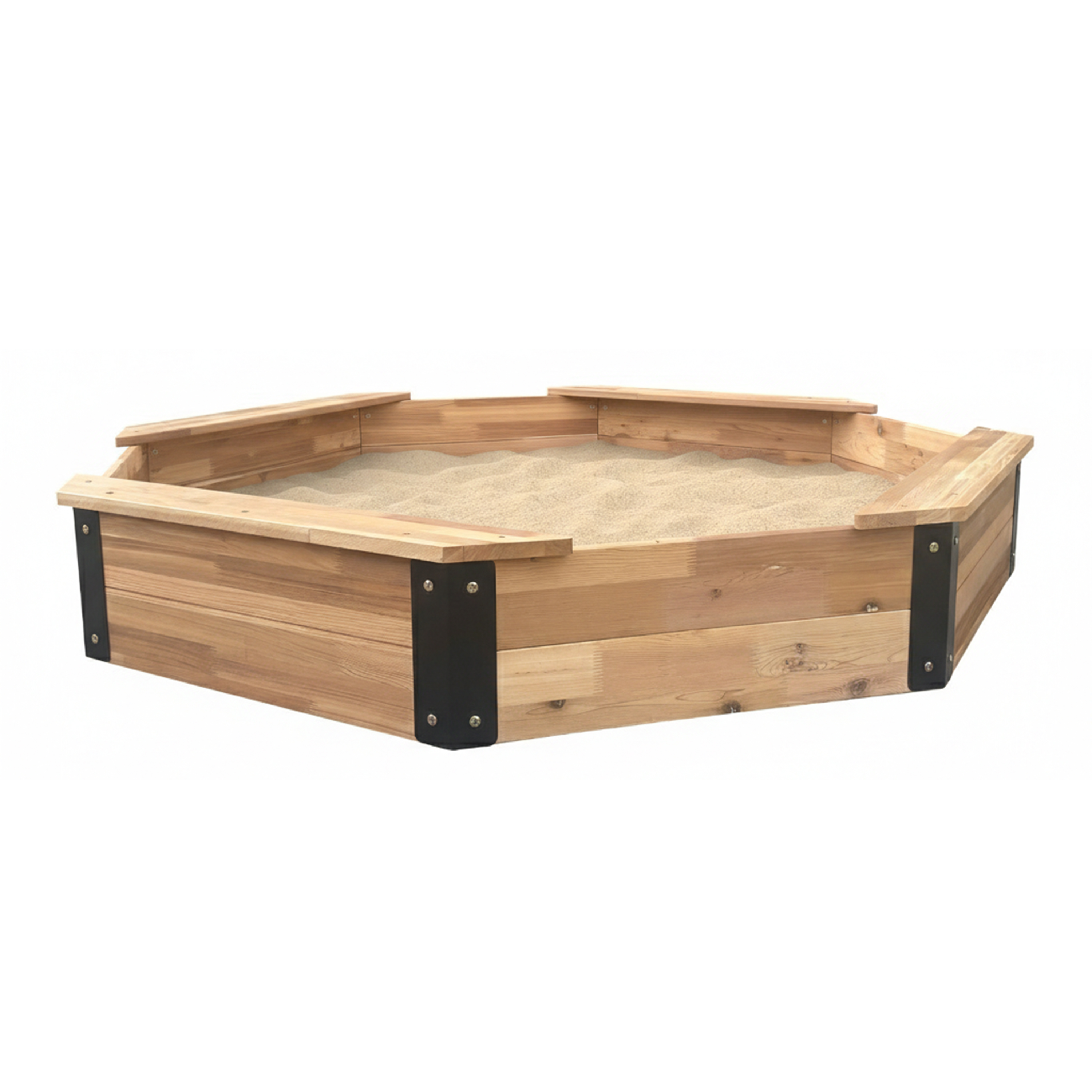 AXI Onno XXL Sandbox Octagonal - 200 x 200 cm - Brown/Anthracite