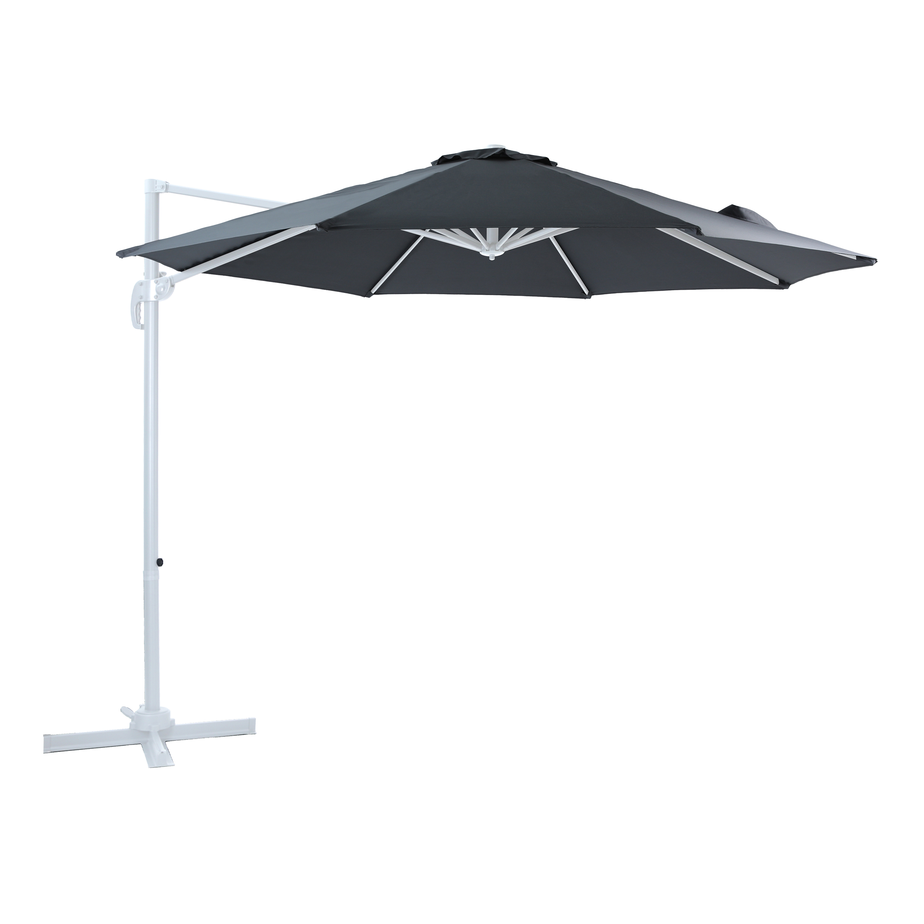 AXI Marisol Parasol déporté Ø 300cm Blanc/Gris 