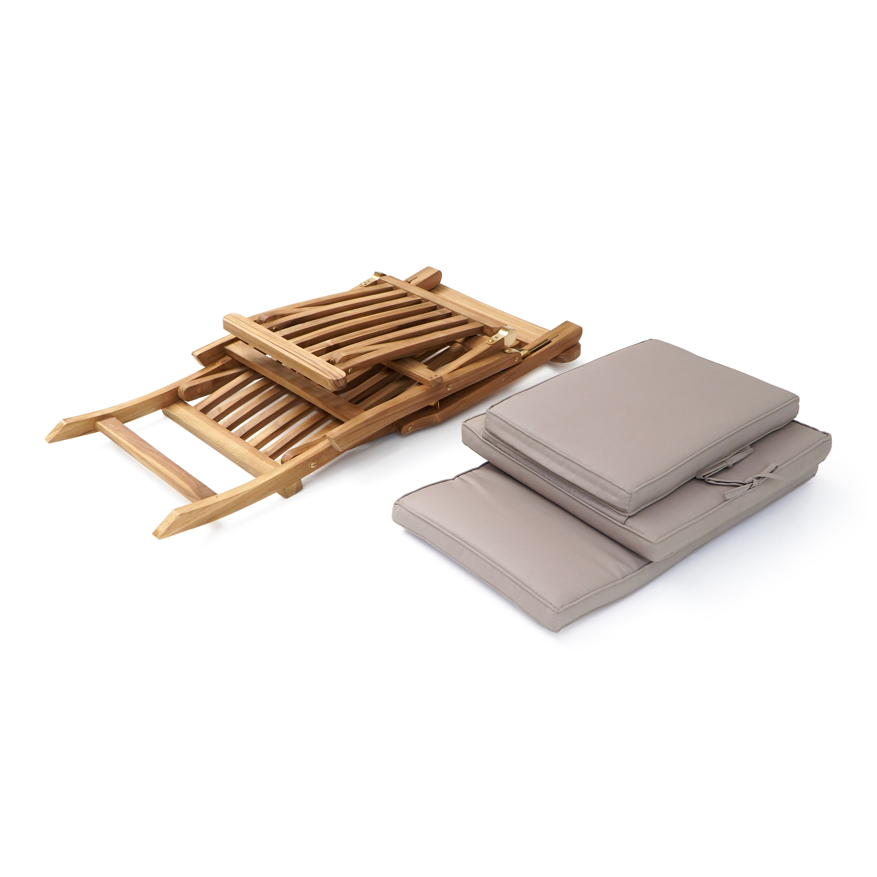 AXI Costa Deckchair with cushion - Teak-8720365062766 AXI Costa Deckchair with cushion - Teak