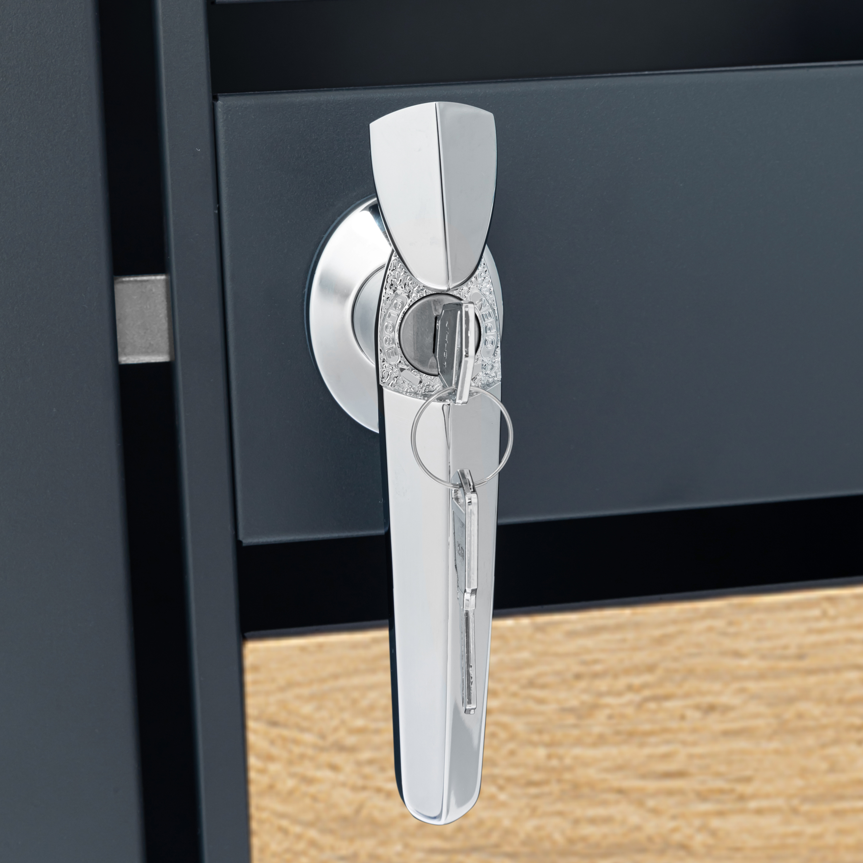 AXI Lucas Metal Garbage Bin Shed Anthracite/Wood look - 1 Garbage Bin