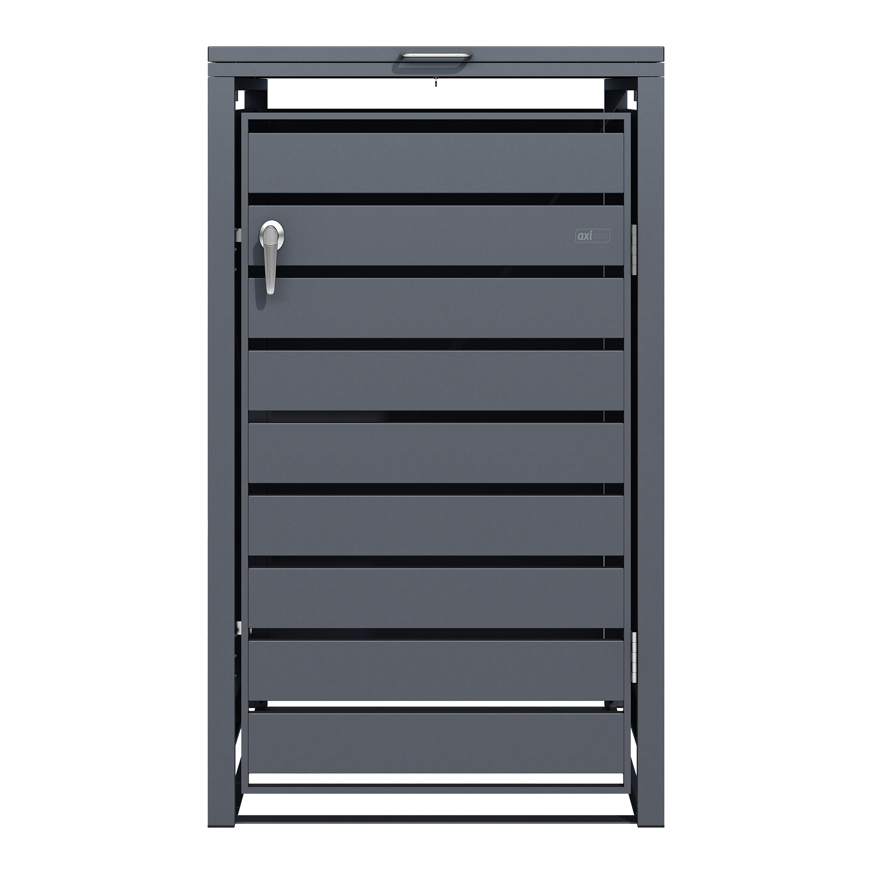 AXI Lucas Metal Garbage Bin Shed - 1 Garbage Bin