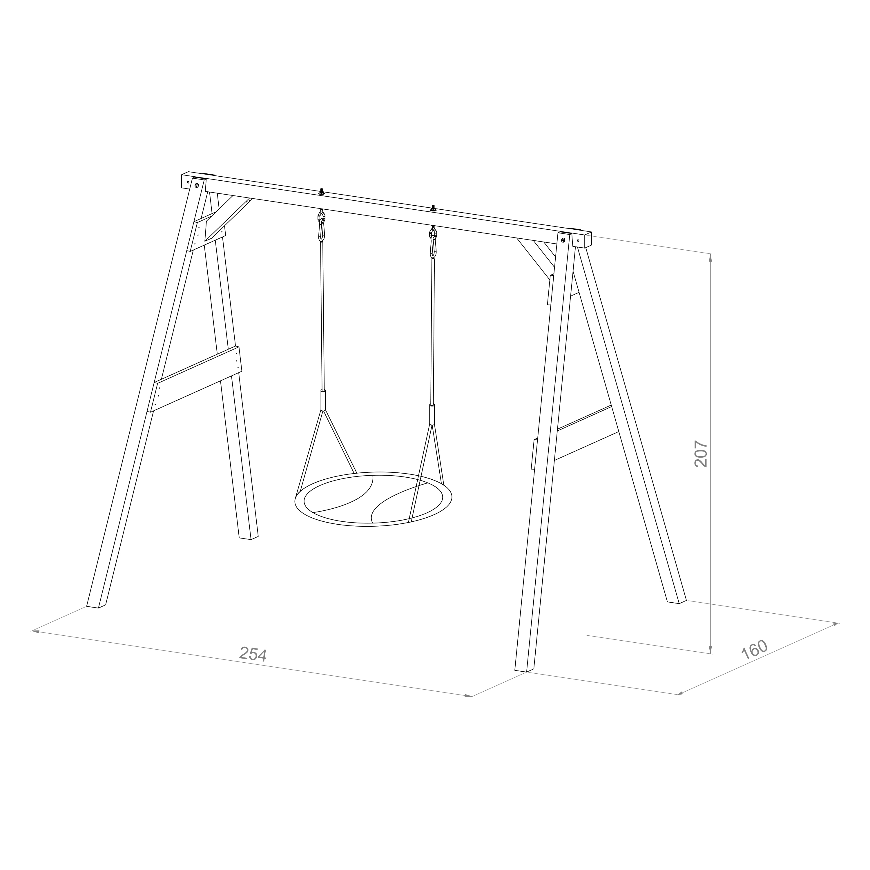 AXI Summer Nest Swing Set - Brown/White