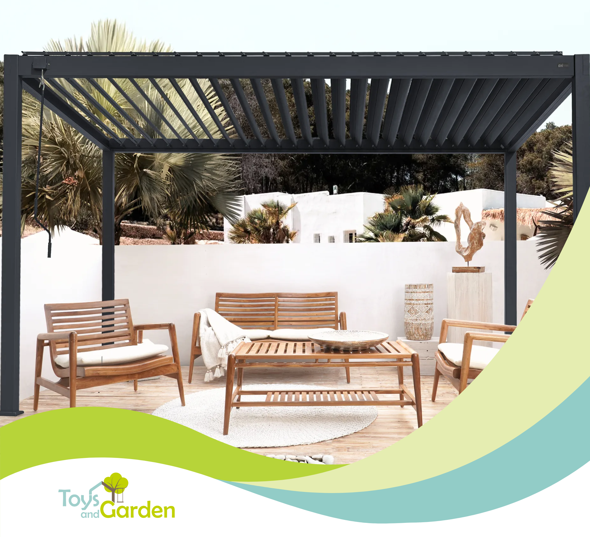 Profitez du printemps avec la pergola en aluminium AXI Raya