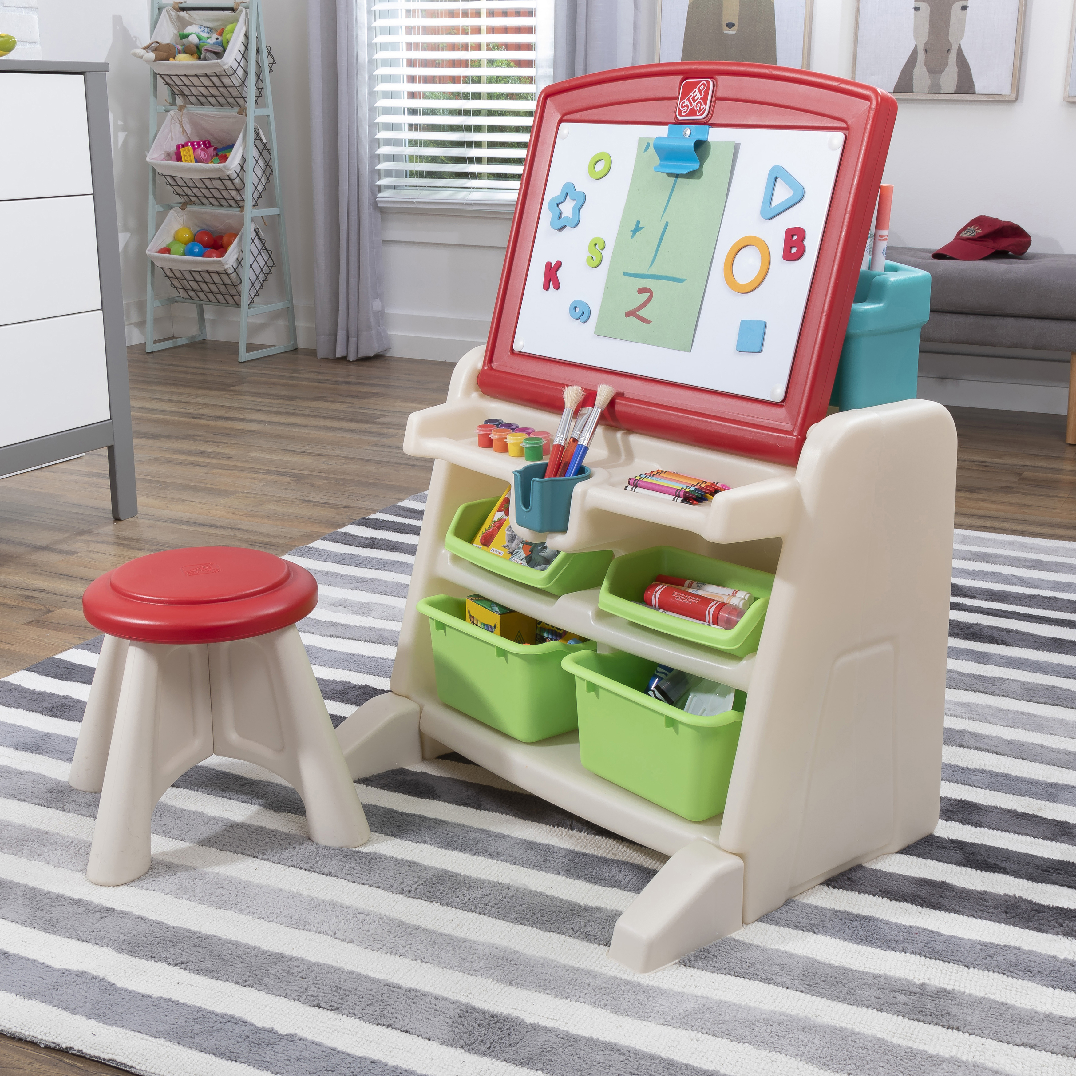 Step2 Flip & Doodle Easel Desk With Stool