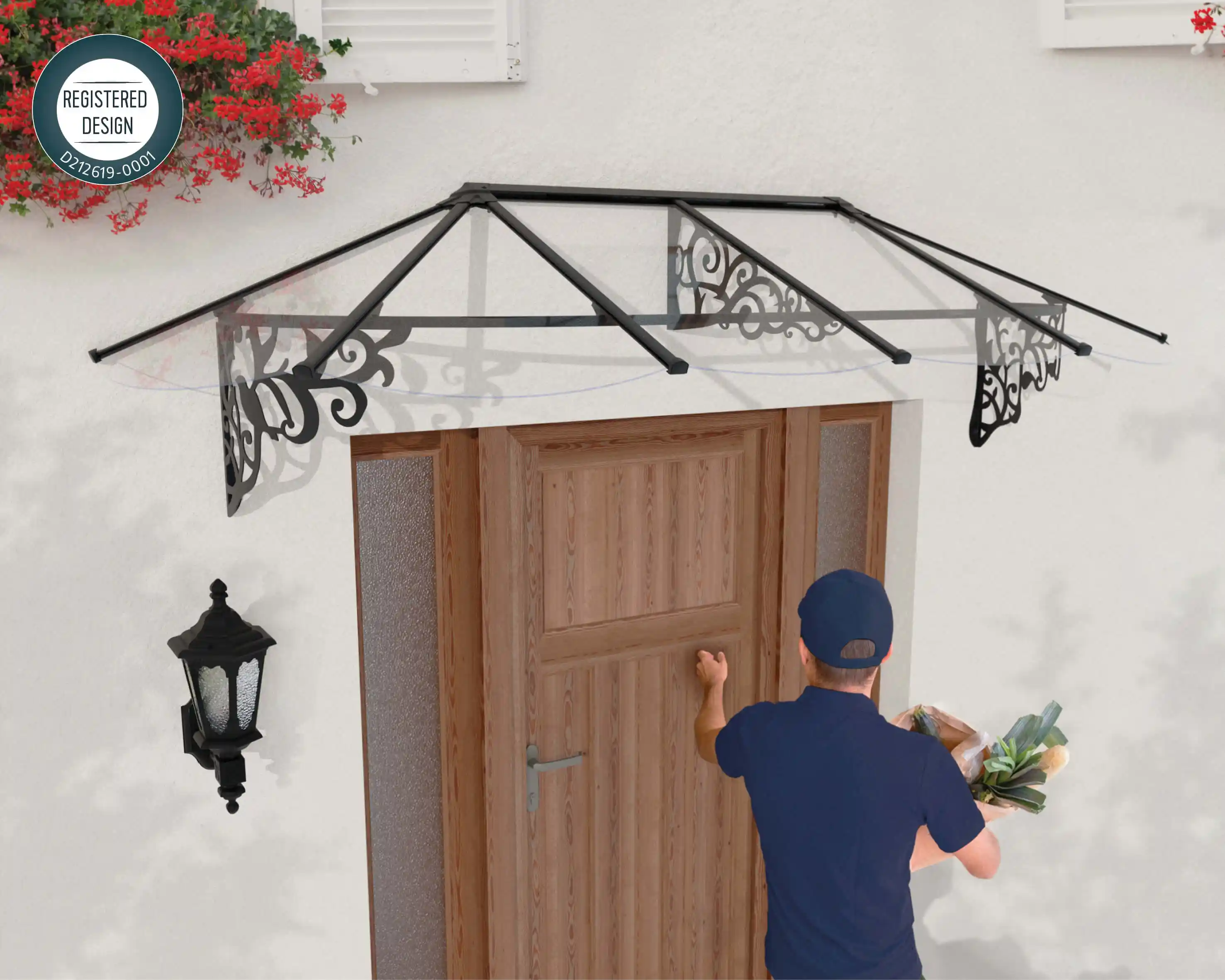 Canopia Lily 267X88X70 cmDeur en Veranda Luifel Zwart Helder