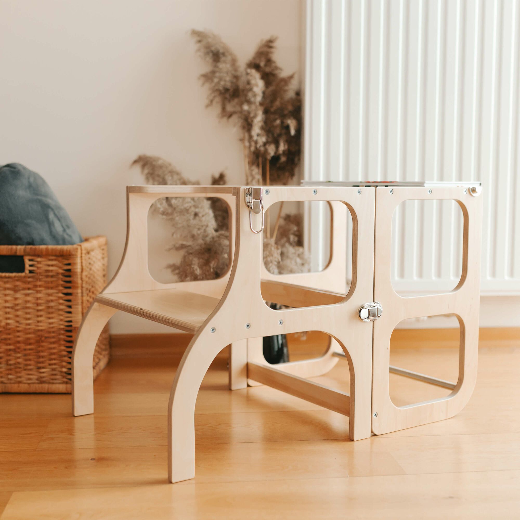 Ette Tete Step'n'Sit Tour Montessori pliable Bois Naturel