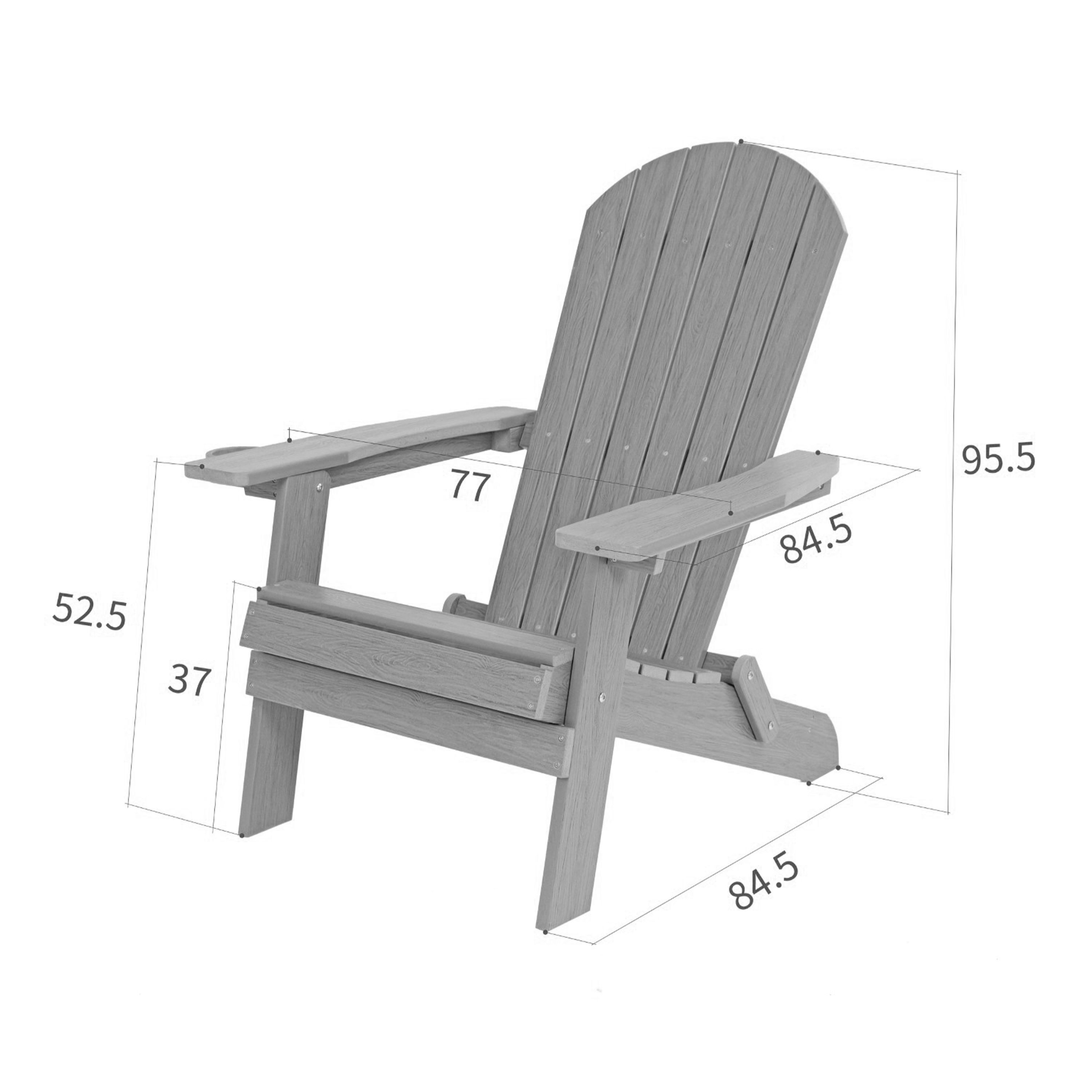 AXI Claire Folding Adirondack Chair Plastic Brown