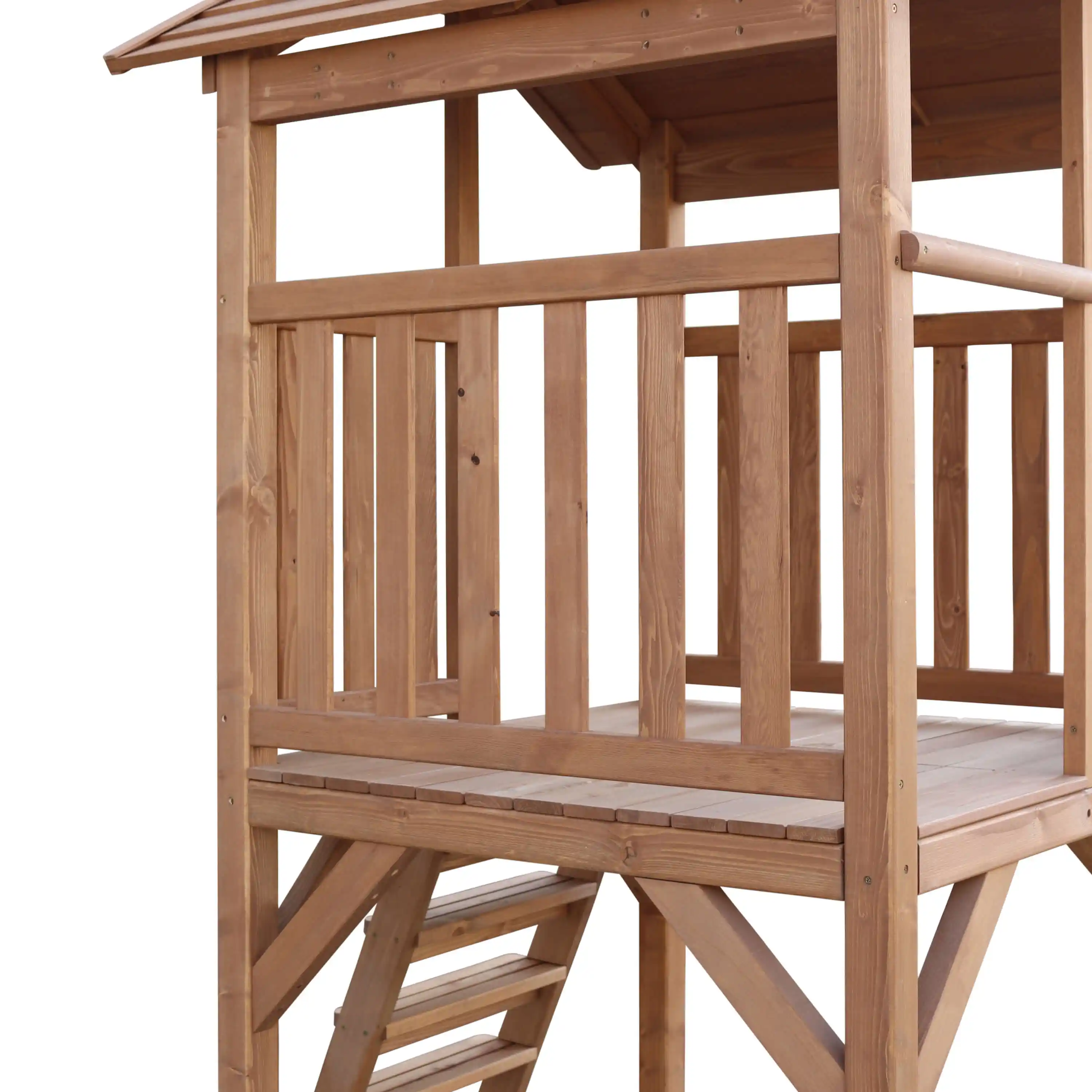 AXI Beach Tower Speeltoren met Summer Nestschommel Bruin - Witte Glijbaan