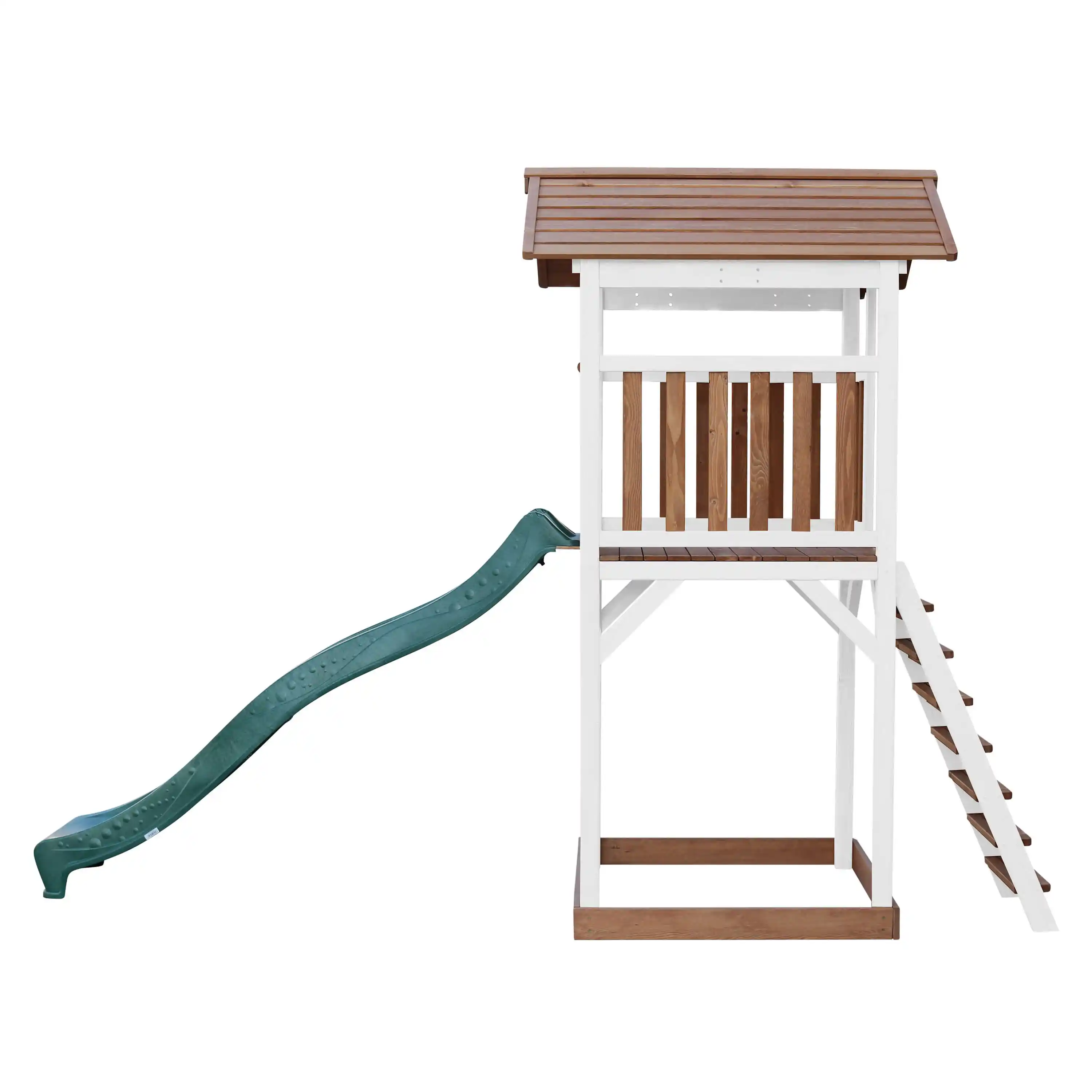 AXI Beach Tower Aire de jeux Marron/Blanche - Toboggan Vert