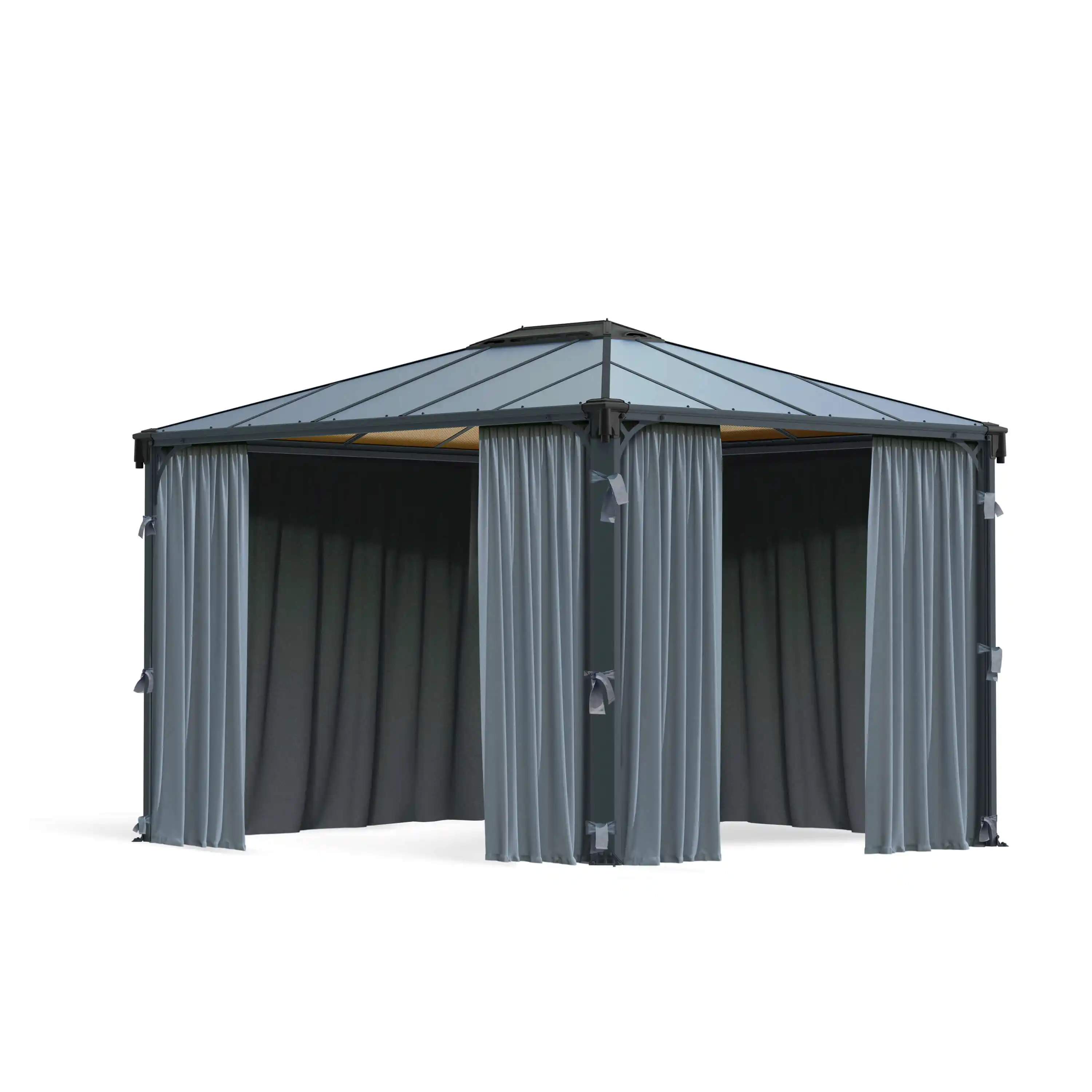 Canopia Gordijnset voor tuinpaviljoen 3X3.6 Donkergrijs