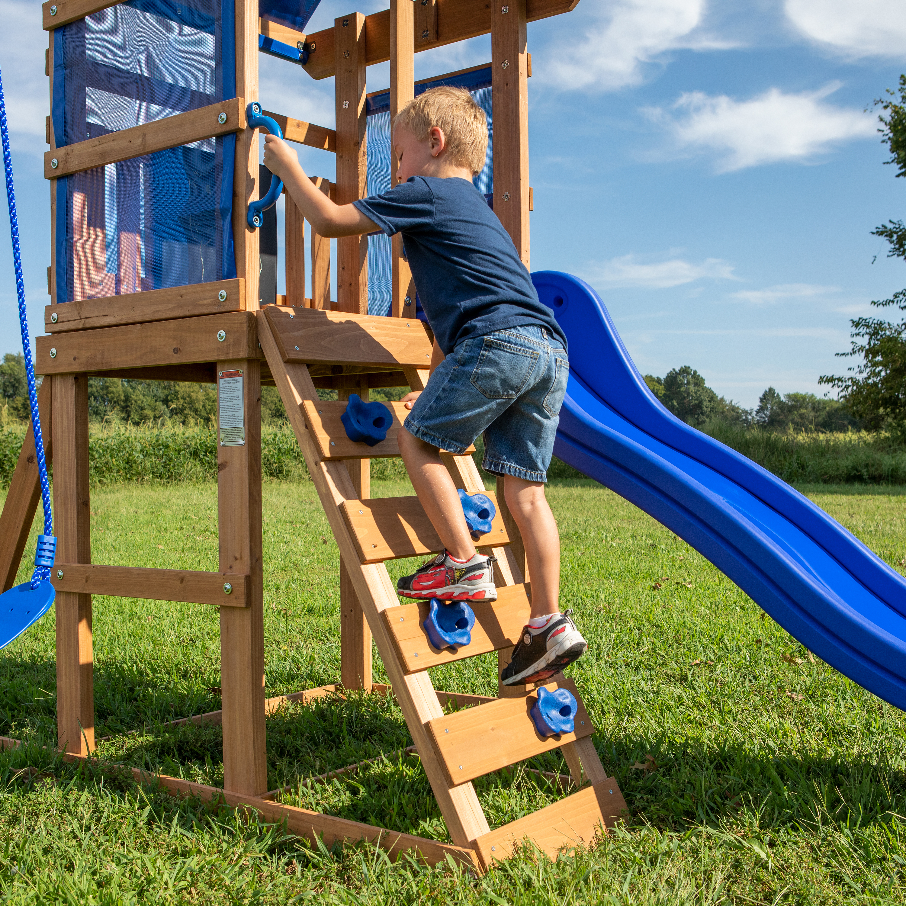Backyard Discovery Aurora Climbing Frame with Slide and Swing