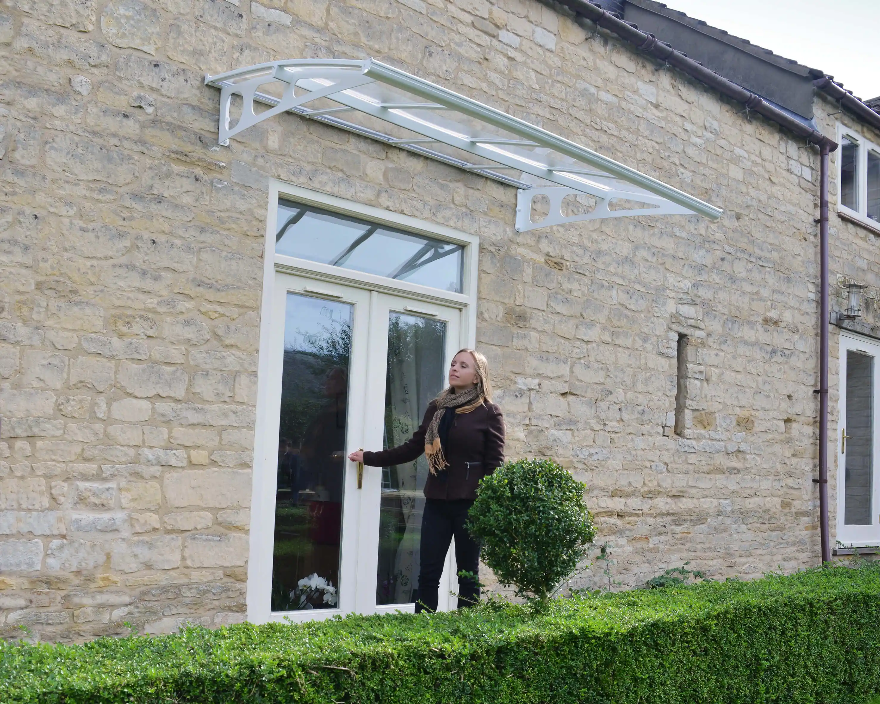 Canopia Bordeaux 223X140 cm Deur en Veranda Luifel Wit Helder