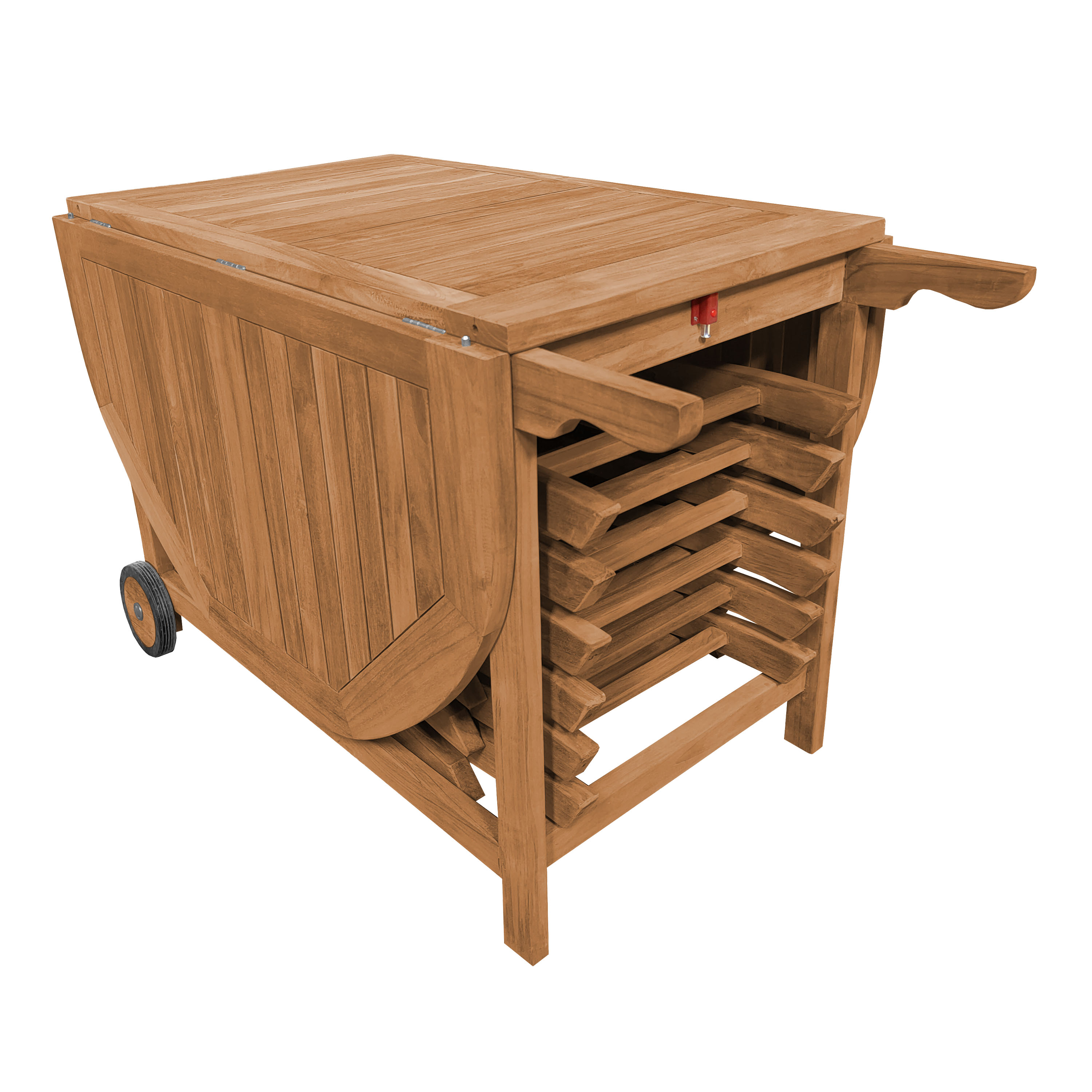 AXI Jadi Teak Foldable Garden Set with 6 Chairs