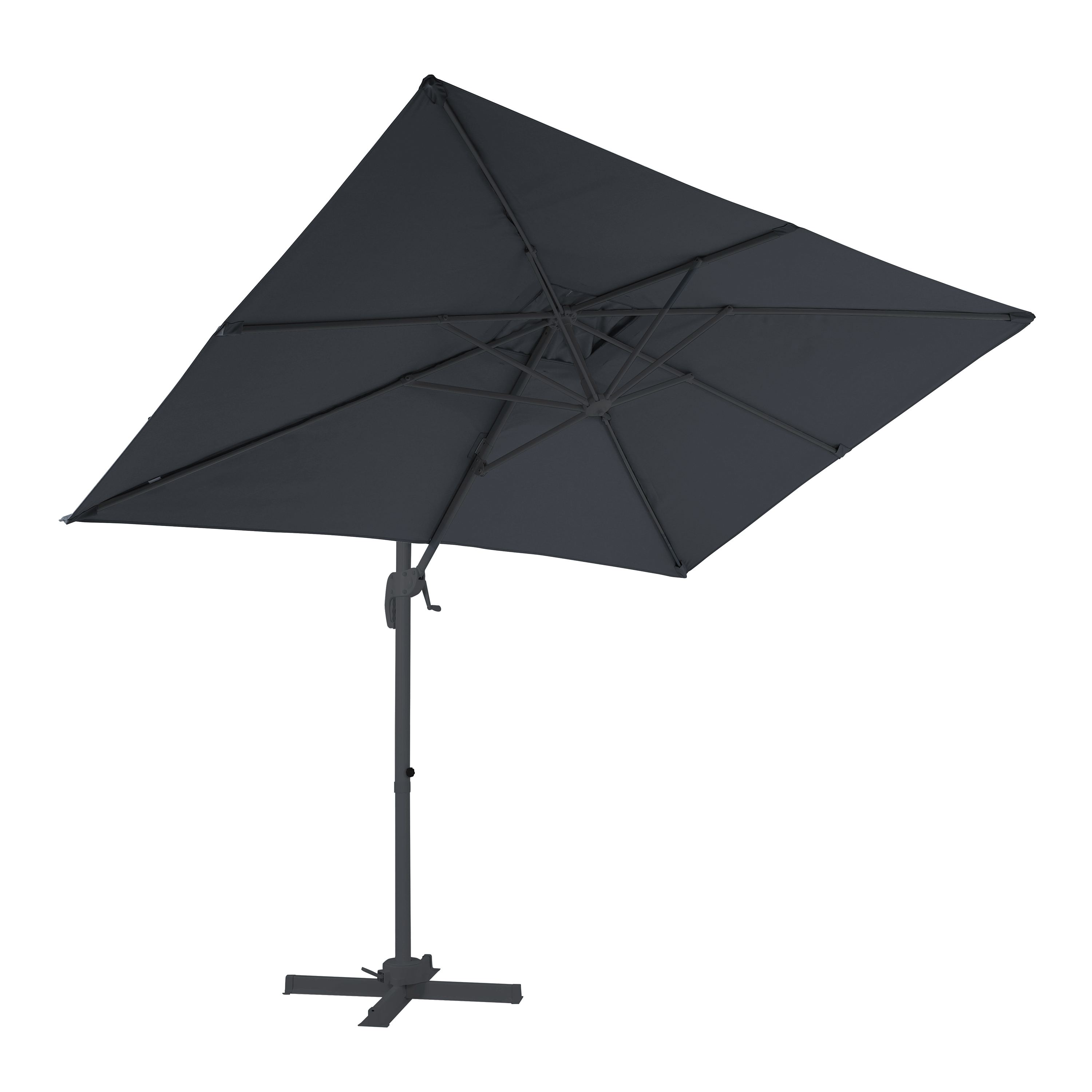 AXI Coco Parasol déporté 200x300cm Anthracite/gris 