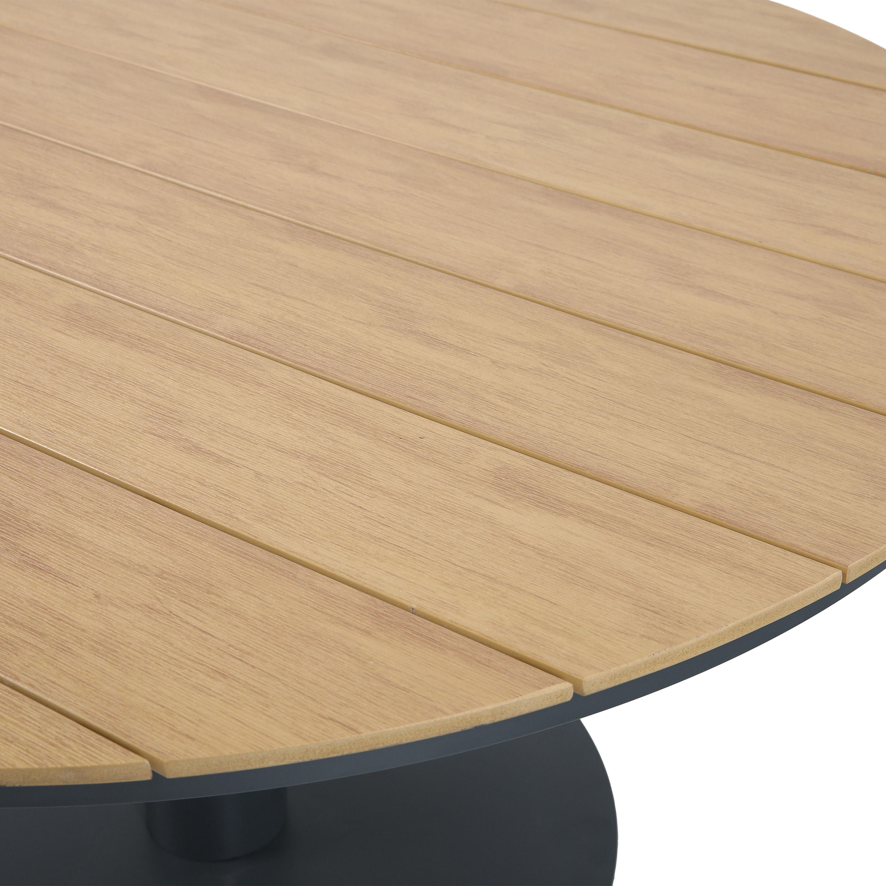 AXI Jay Dining Garden Table Anthracite with Polywood in Wood Effect