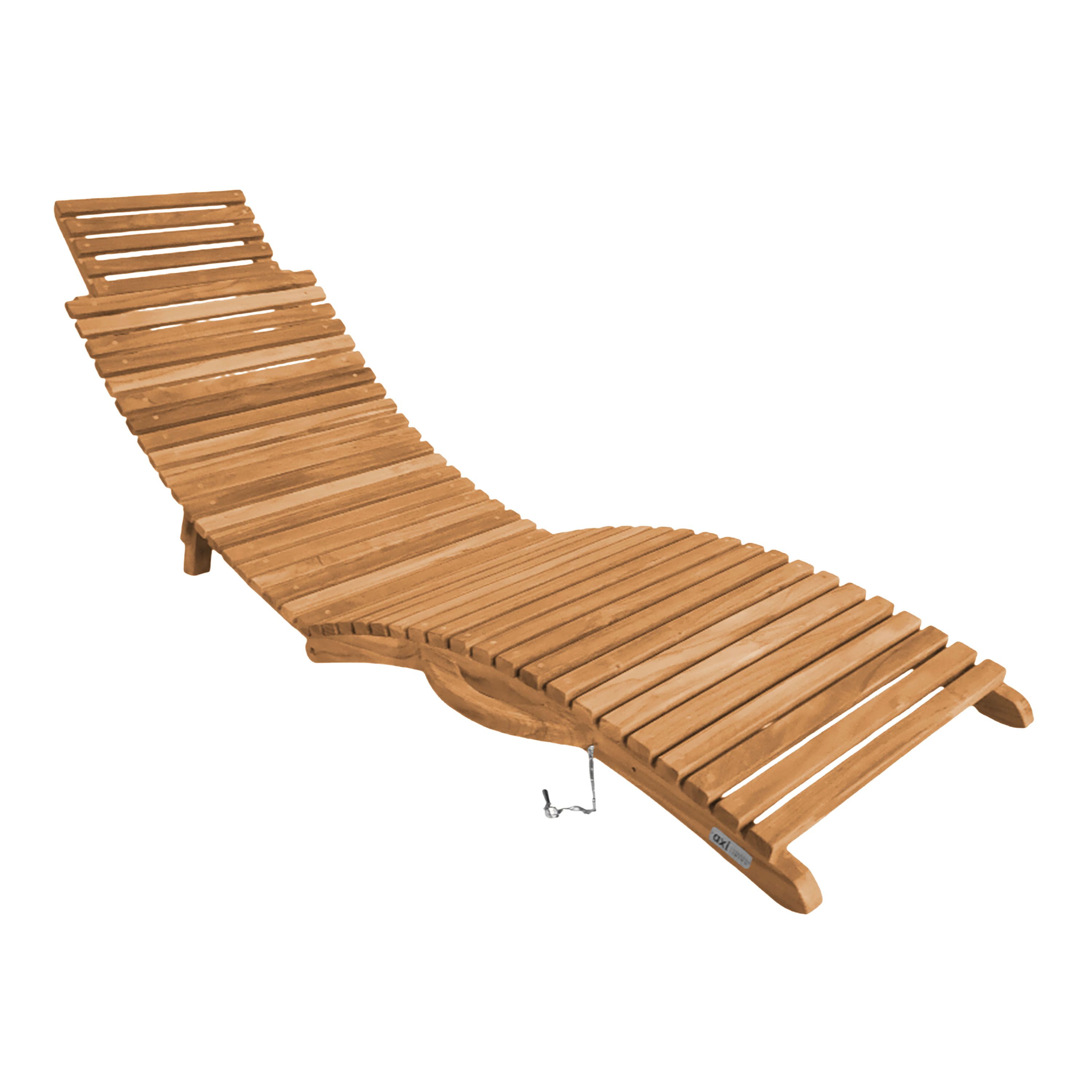 AXI Manny Teak Curved Sunbed Foldable