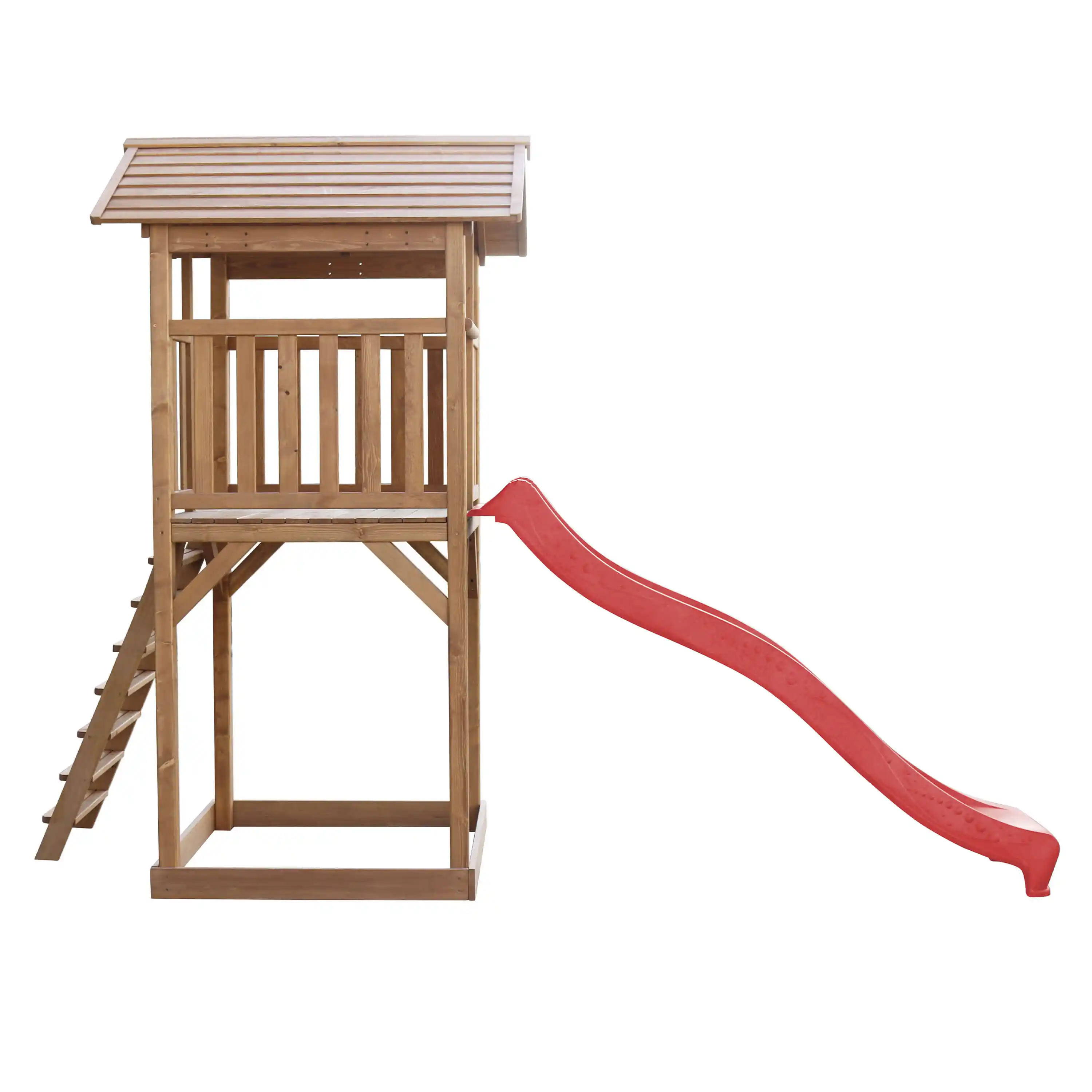 AXI Beach Tower Aire de Jeux Marron - Toboggan Rouge