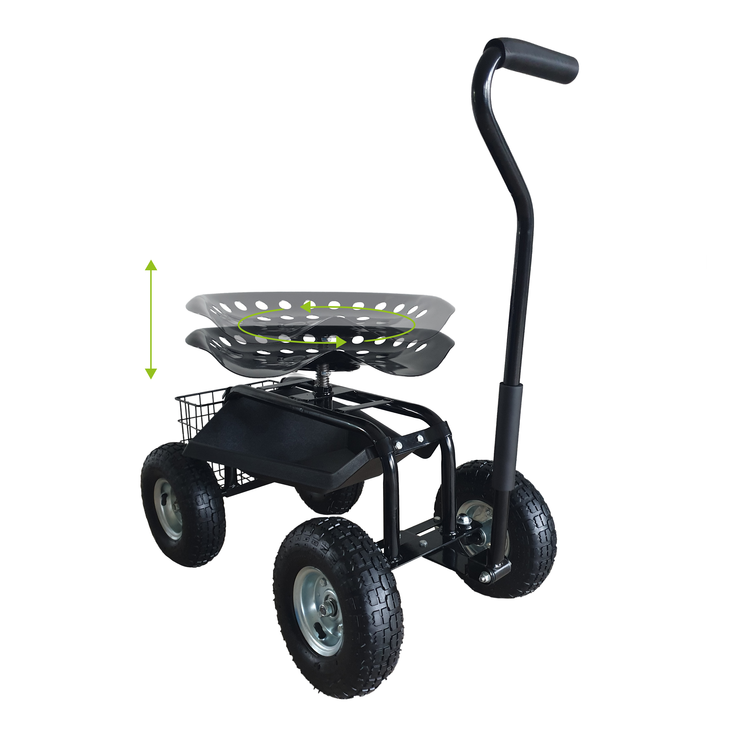 AXI AG22 Rolling Garden Seat - Black