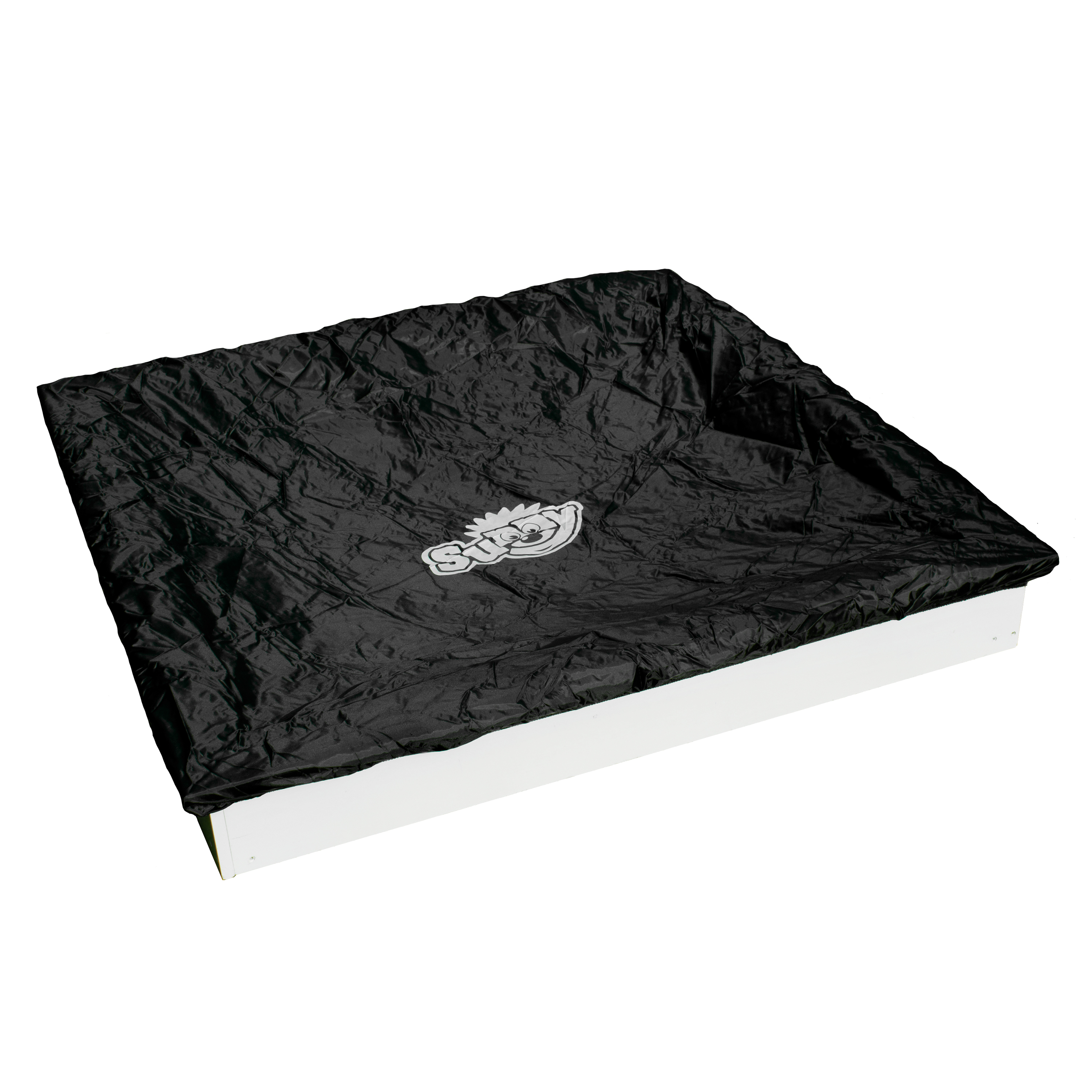 Sunny Sandy Sandbox with Race Track - 127 x 127 cm - Black/White