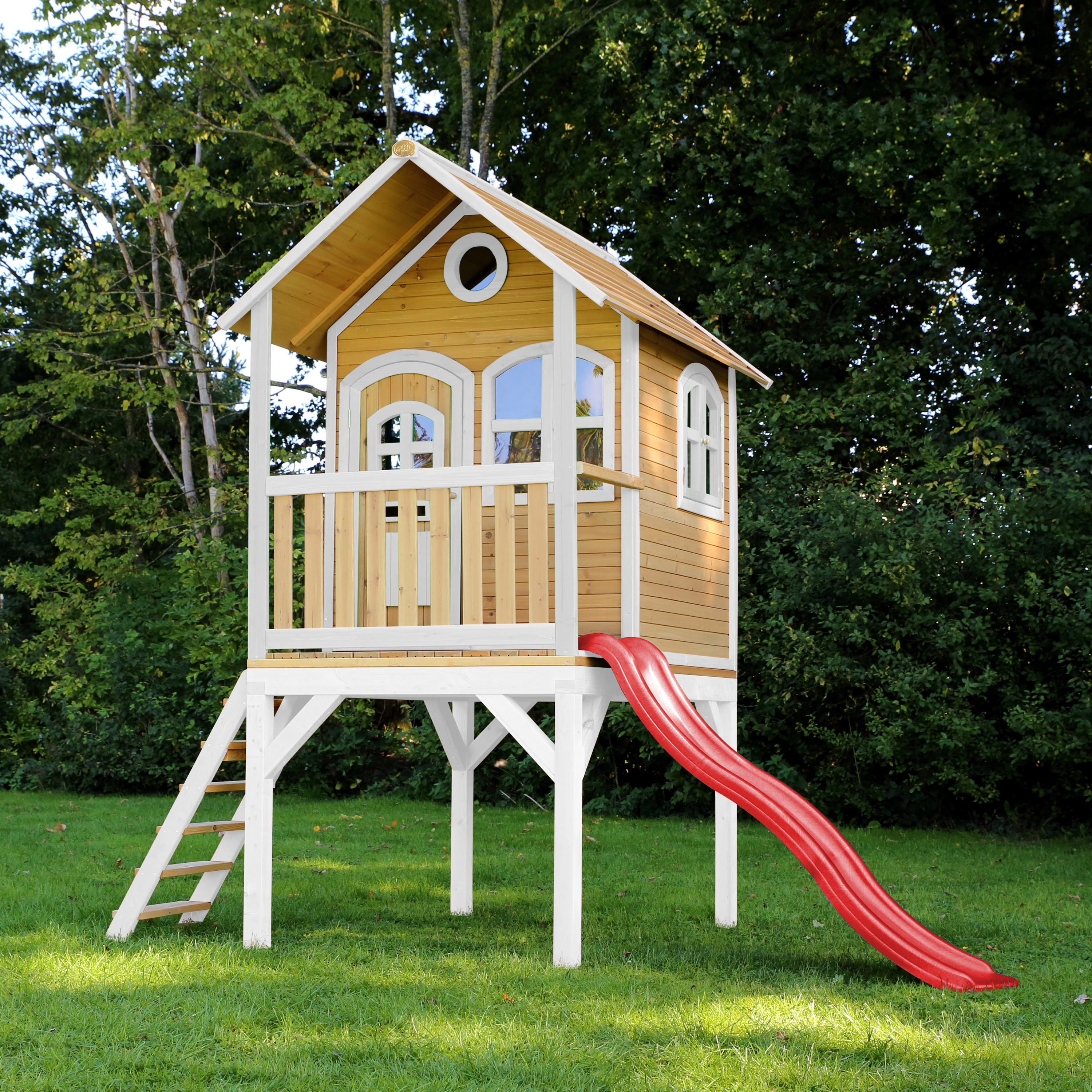 AXI Laura Playhouse Brown/White - Red Slide
