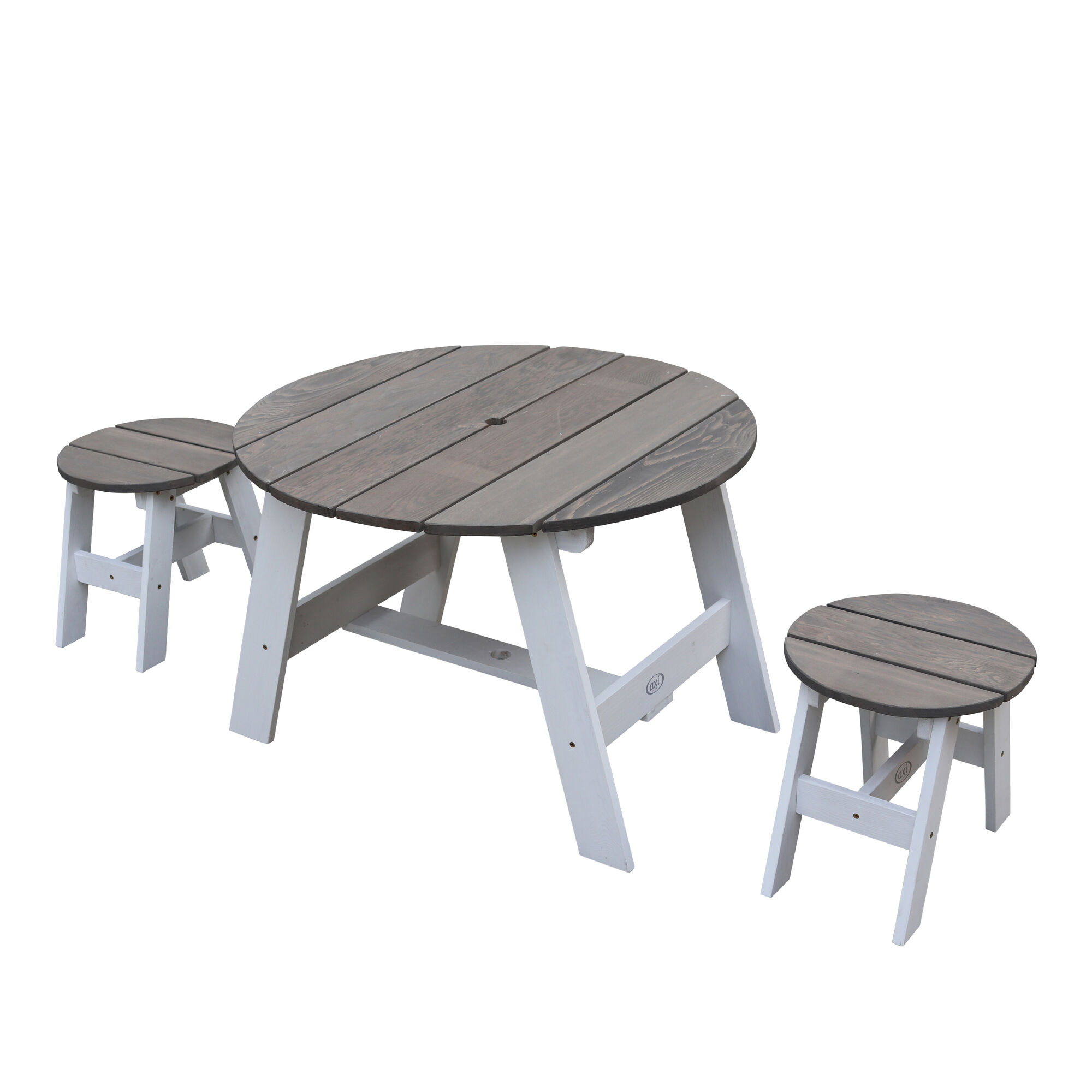 AXI 3-delig Picknickset Rond Grijs/wit