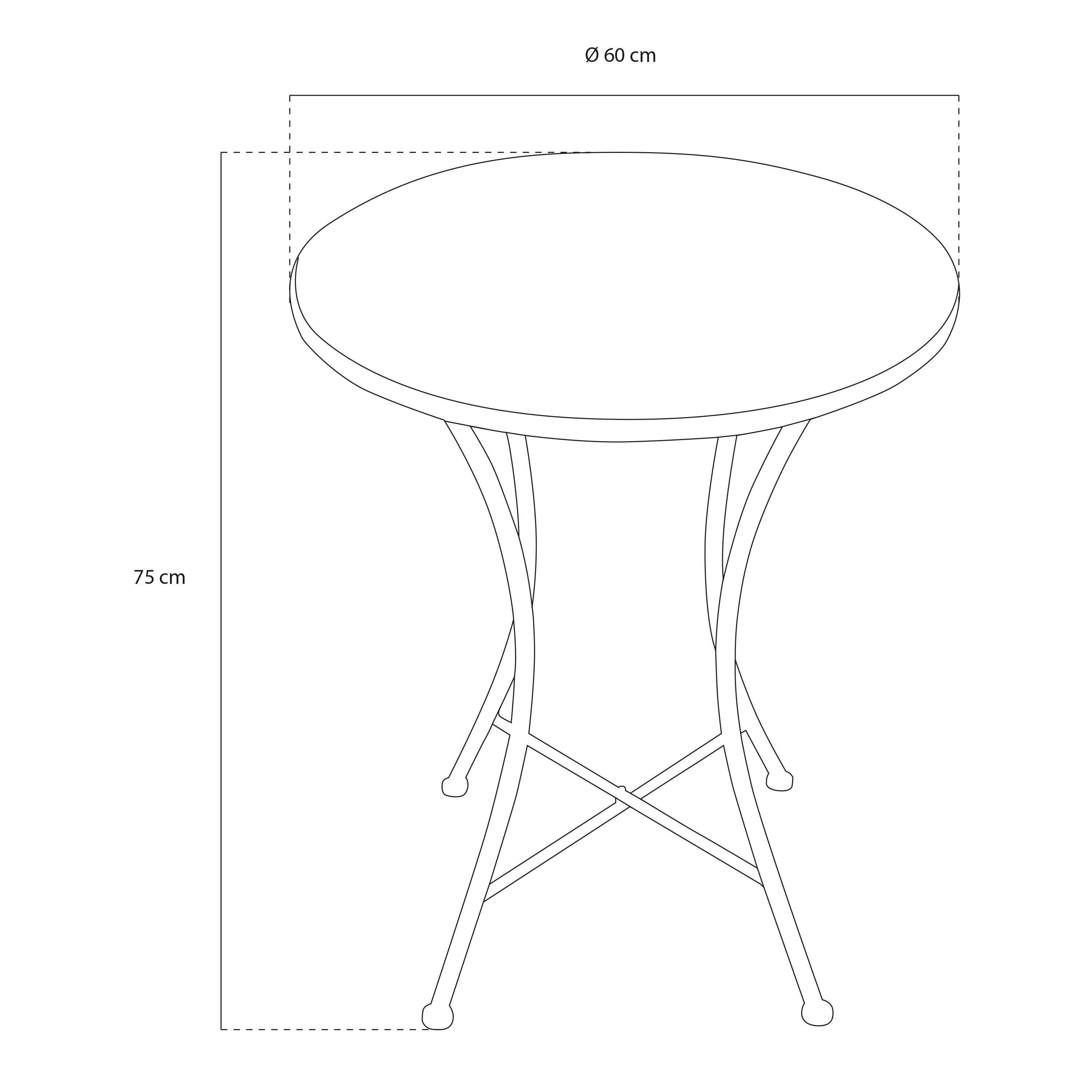 AXI Amélie Bistro Table Earth Brown
