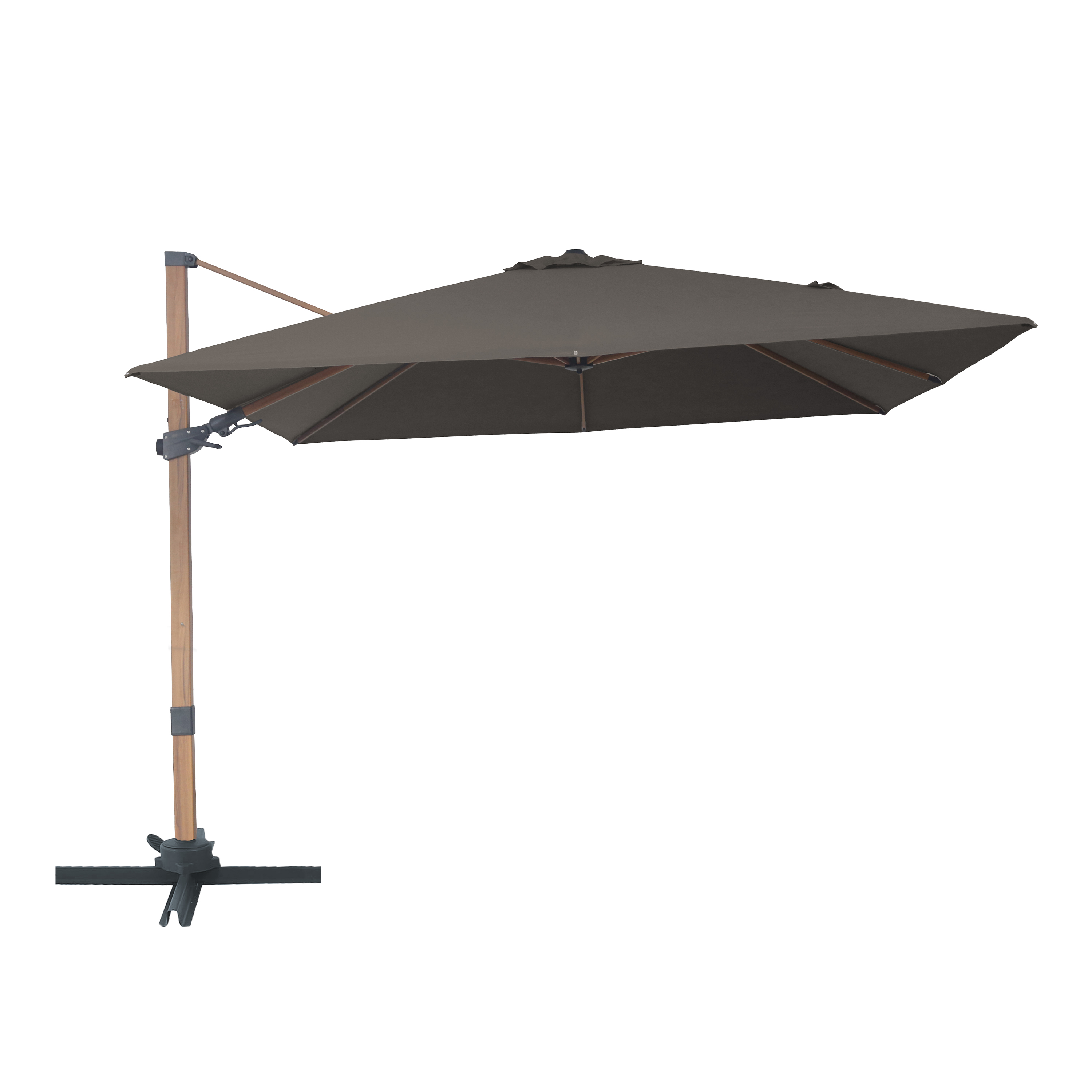 AXI Alina Cantilever Parasol 300x300cm Wood-look/Taupe