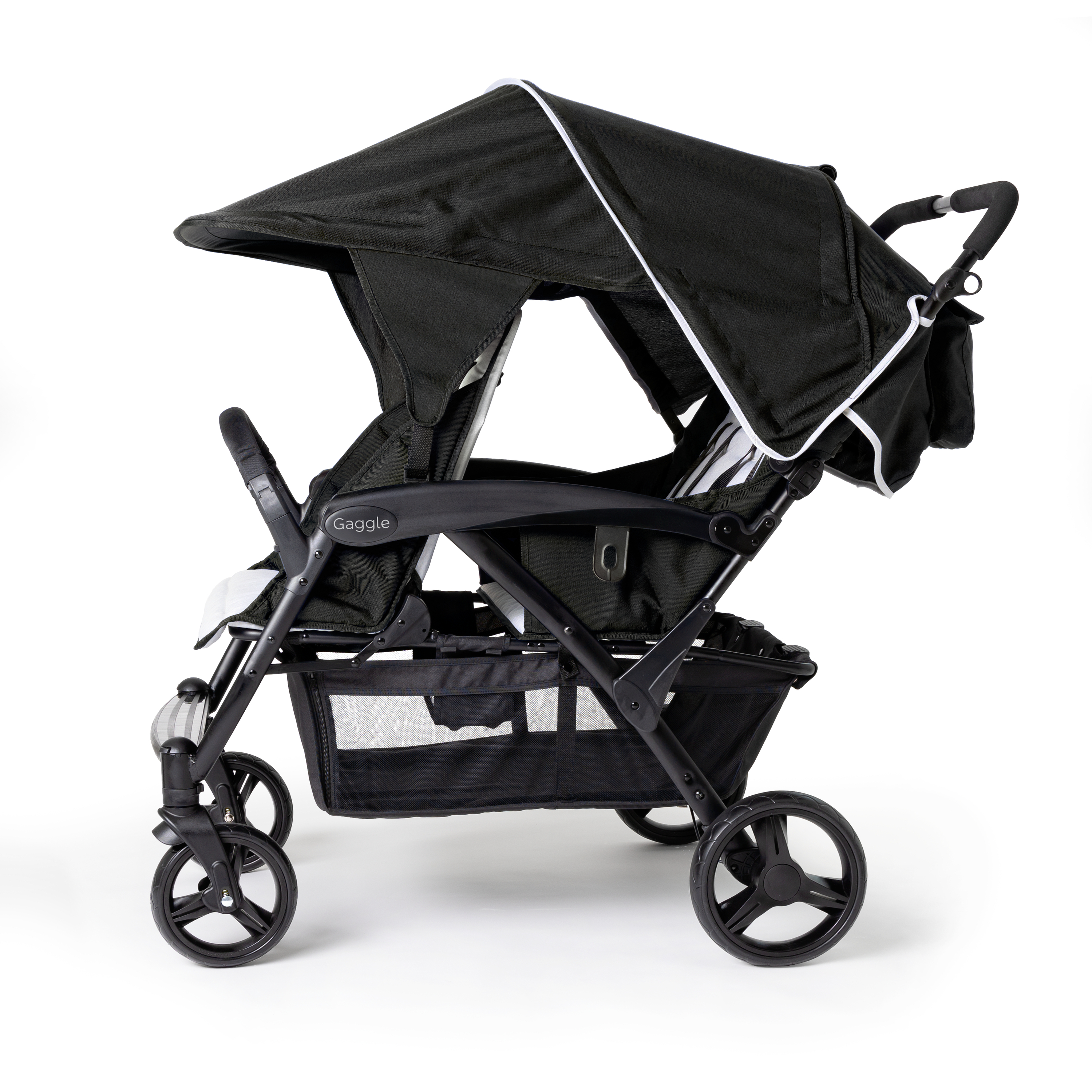 Gaggle Odyssey 4x4 Quad Stroller for 4 Children - Grey/Black-0849801013563 Gaggle Odyssey 4x4 Quad Stroller for 4 Children - Grey/Black