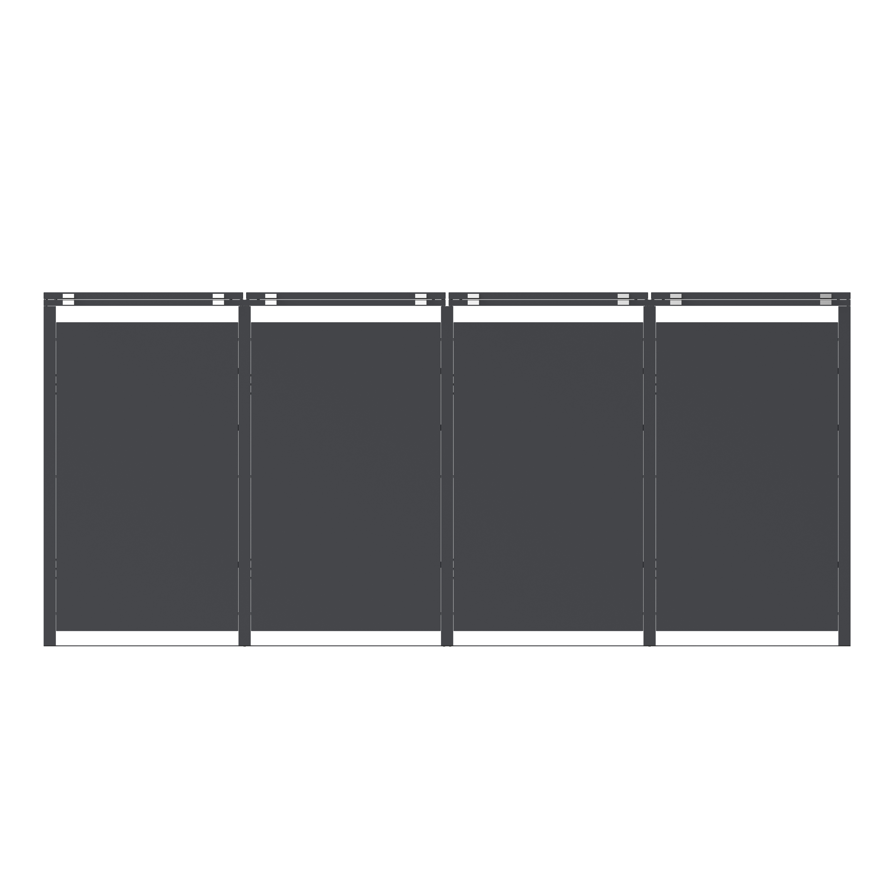 AXI Lucas Metal Garbage Bin Shed Anthracite - 4 Garbage Bins